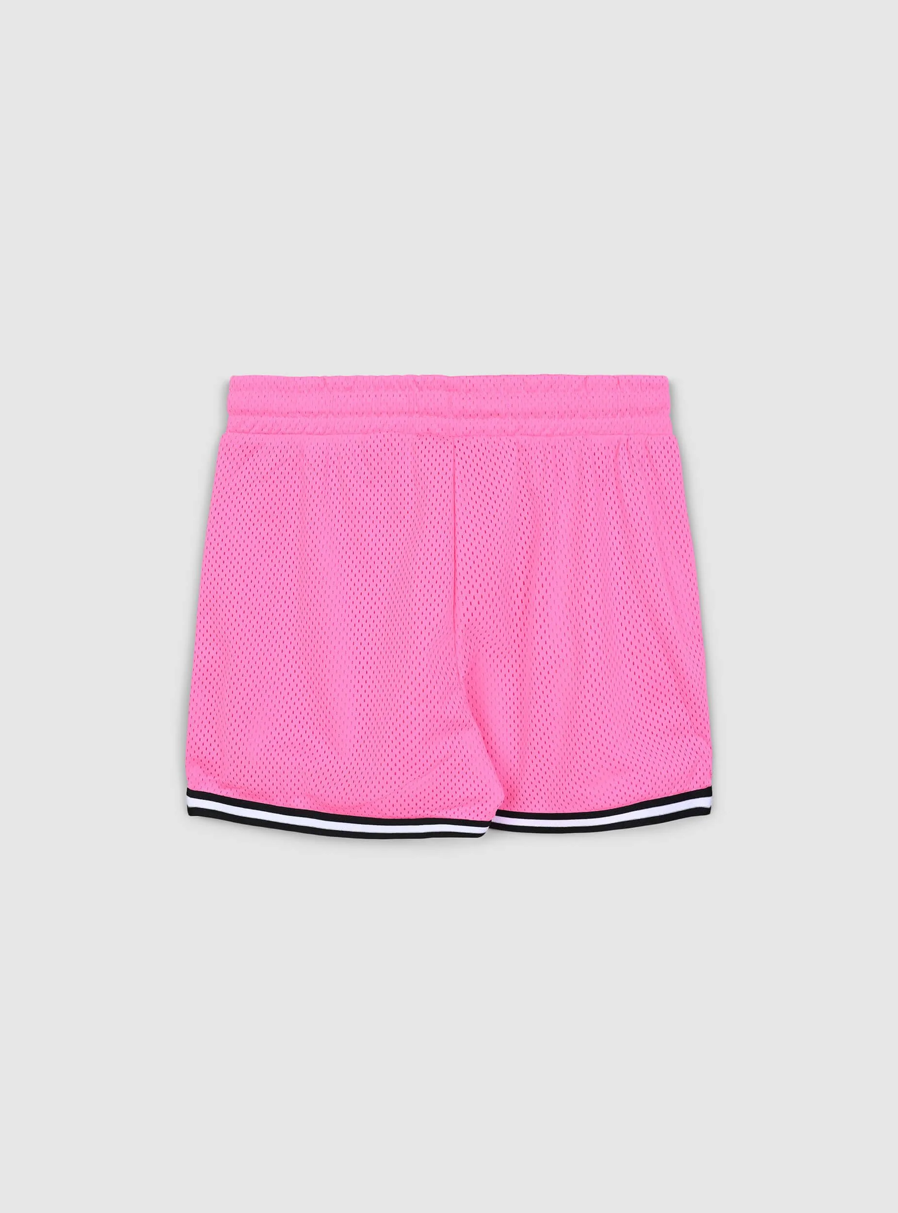 Shorts in rete stile basket con stampa - Image 4