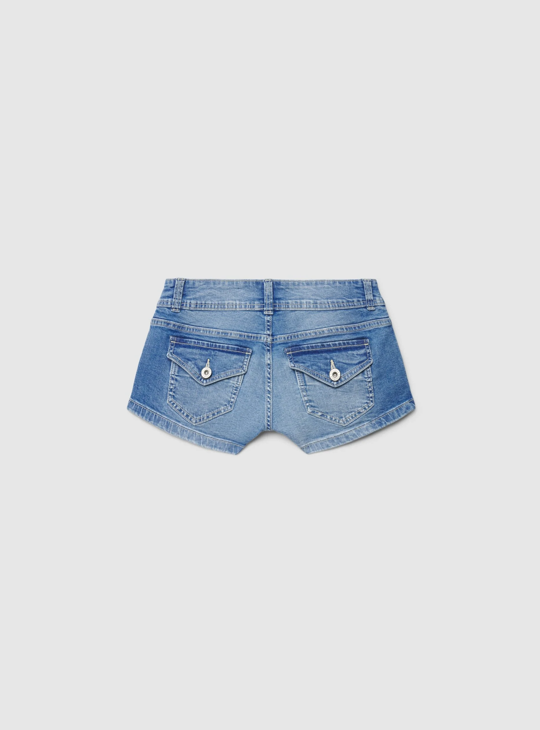 Shorts jeans a vita bassa con tasche - Image 6