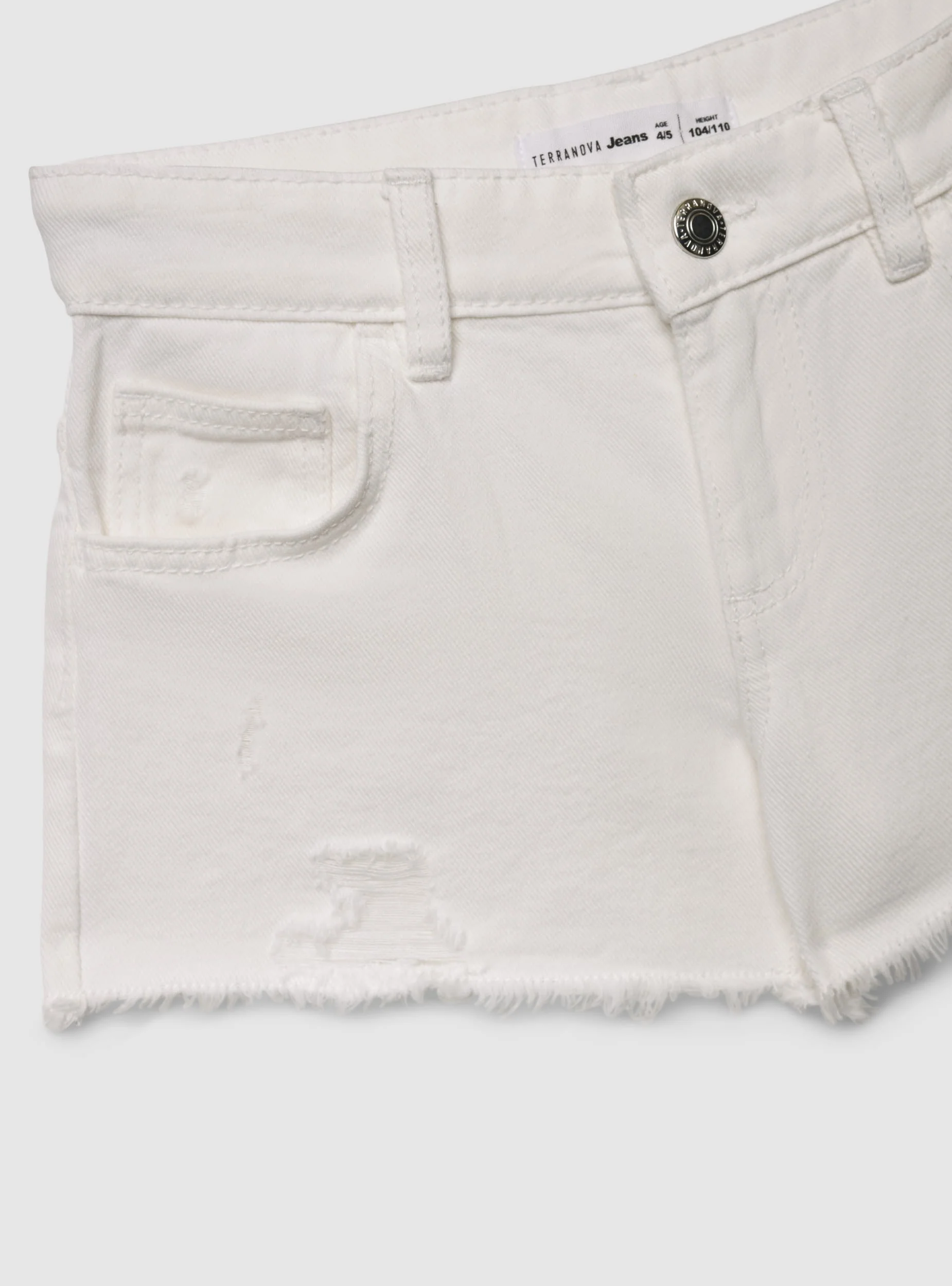 Shorts jeans con strappi e orlo sfrangiato - Image 6