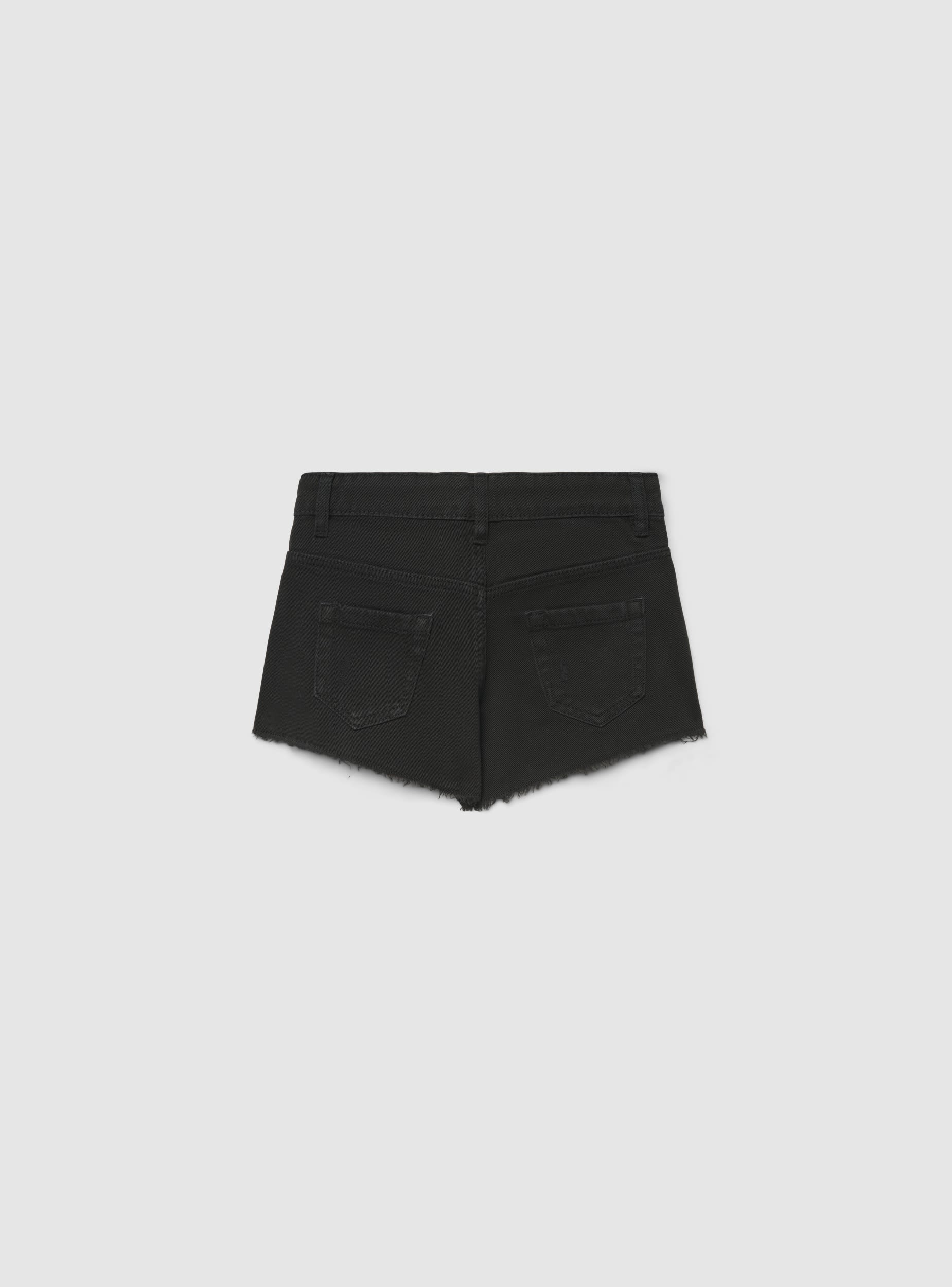 Shorts jeans con strappi e orlo sfrangiato - Image 5