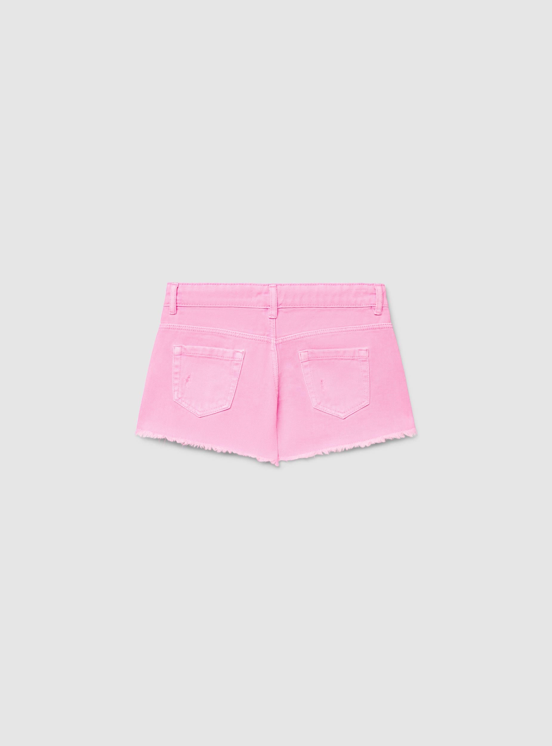 Shorts jeans con strappi e orlo sfrangiato - Image 6