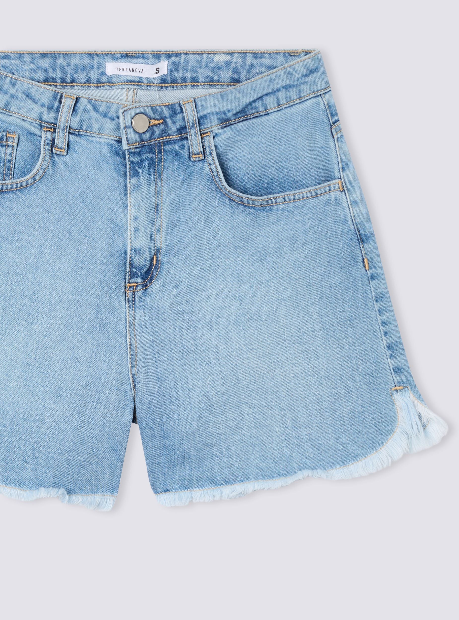 Shorts jeans sfrangiati con spacchetto - Image 7