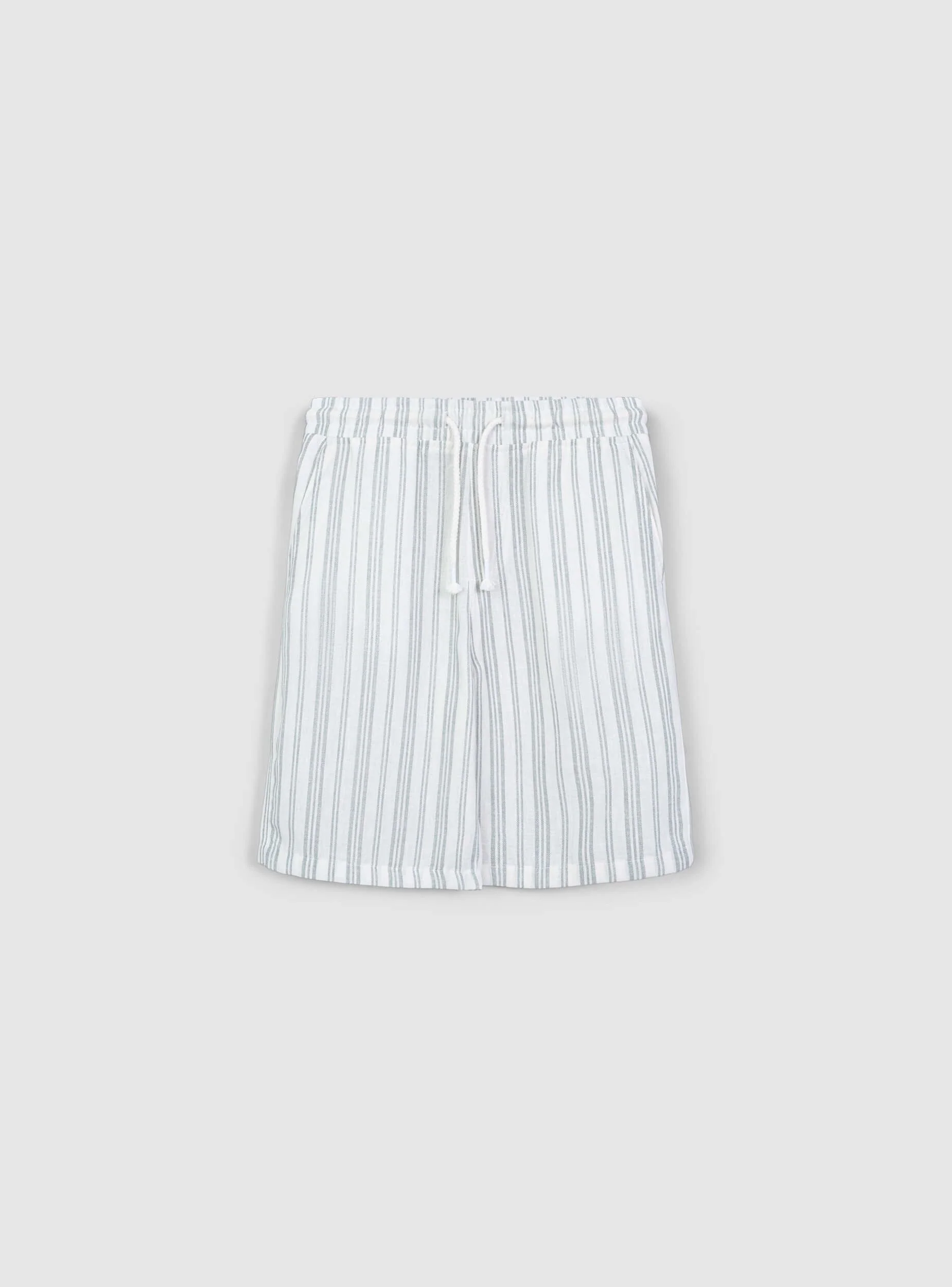 Shorts jogger a righe tessuto leggero - Image 4
