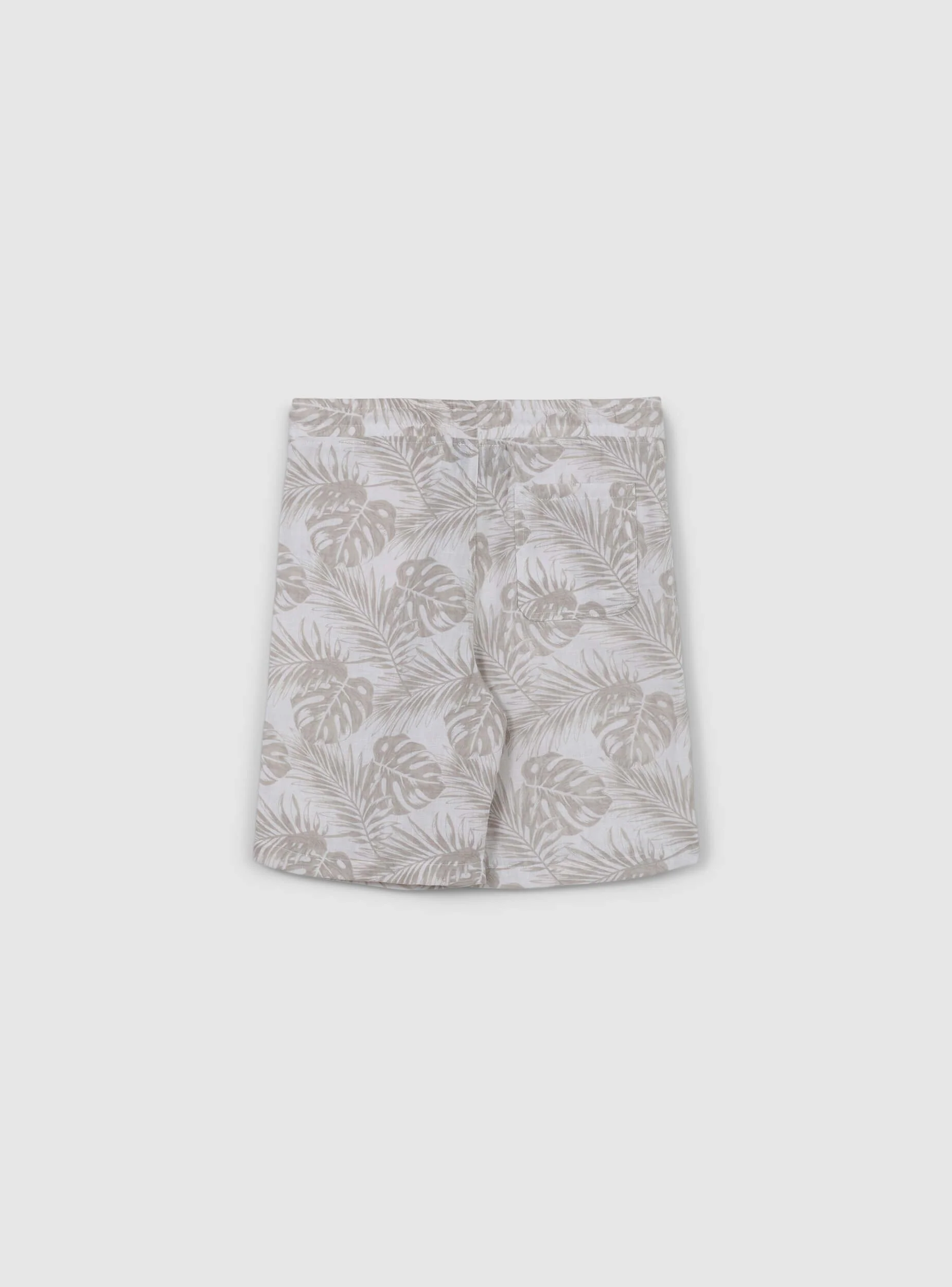 Shorts jogger fantasia foglie tessuto leggero - Image 4