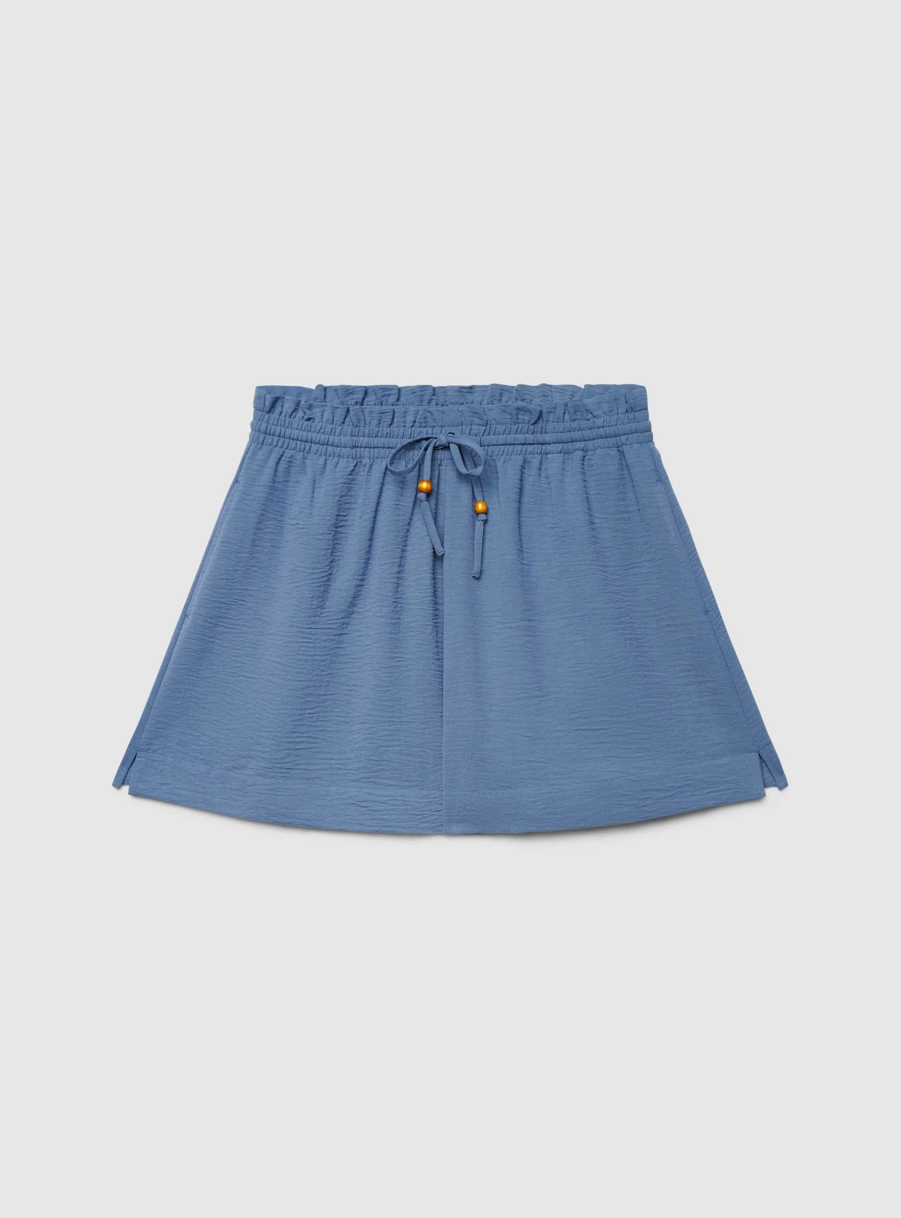 Shorts morbidi a tinta unita con coulisse - Image 7