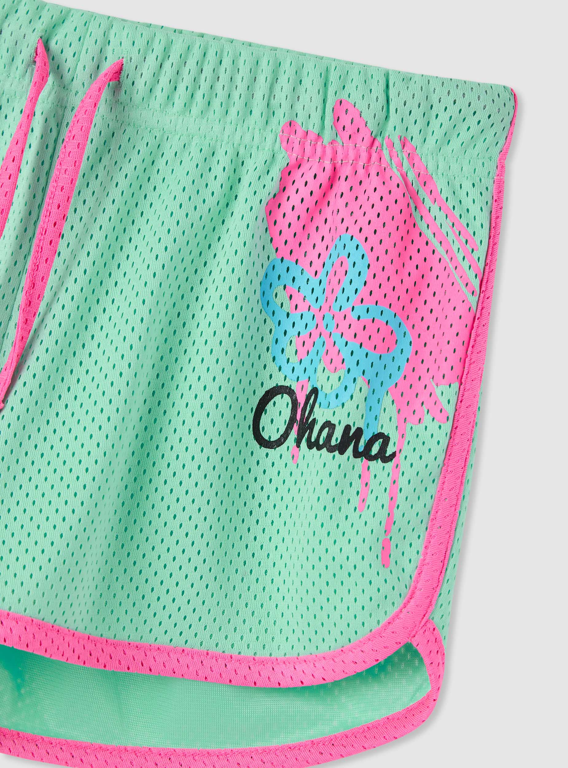 Shorts sportivi in rete con stampa Stitch® - Image 3