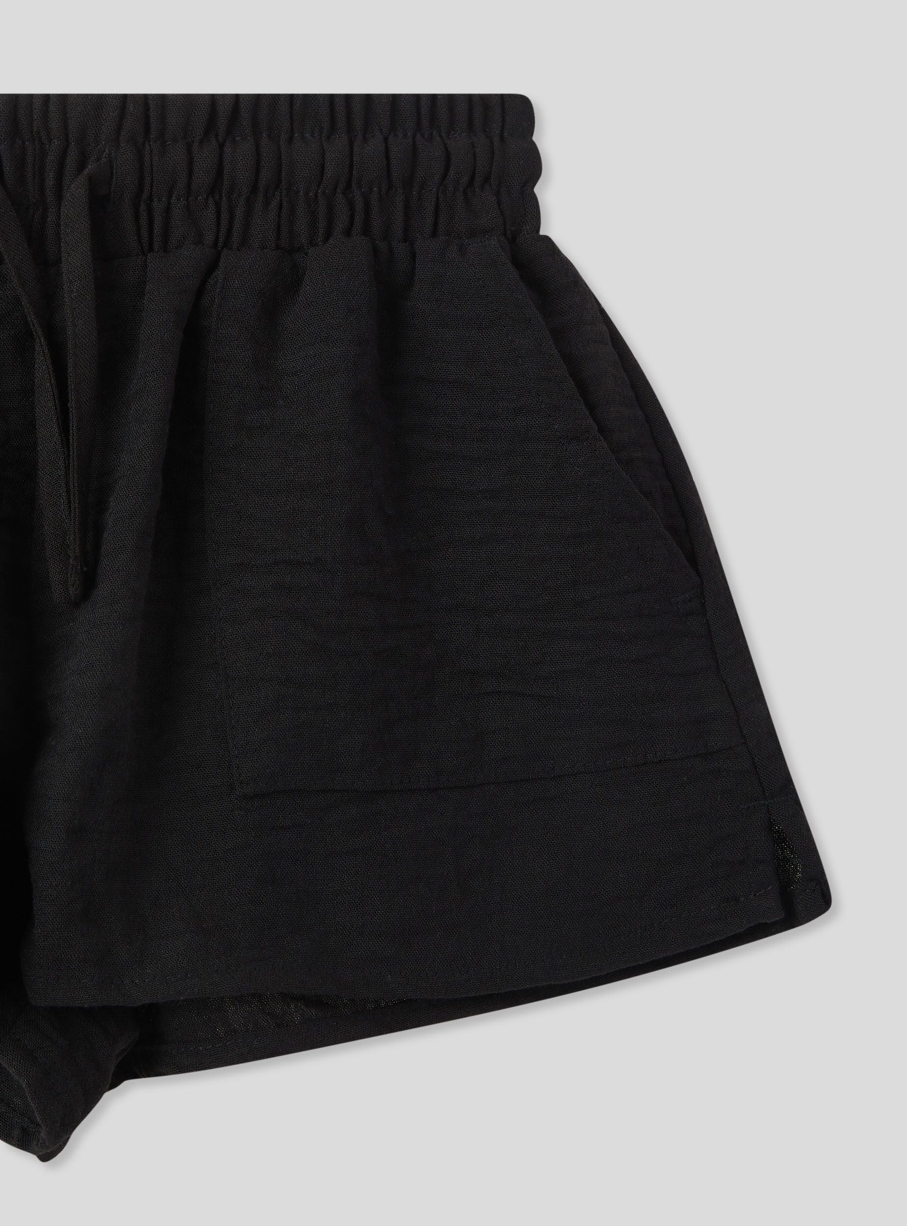 Shorts tessuto leggero con coulisse - Image 2