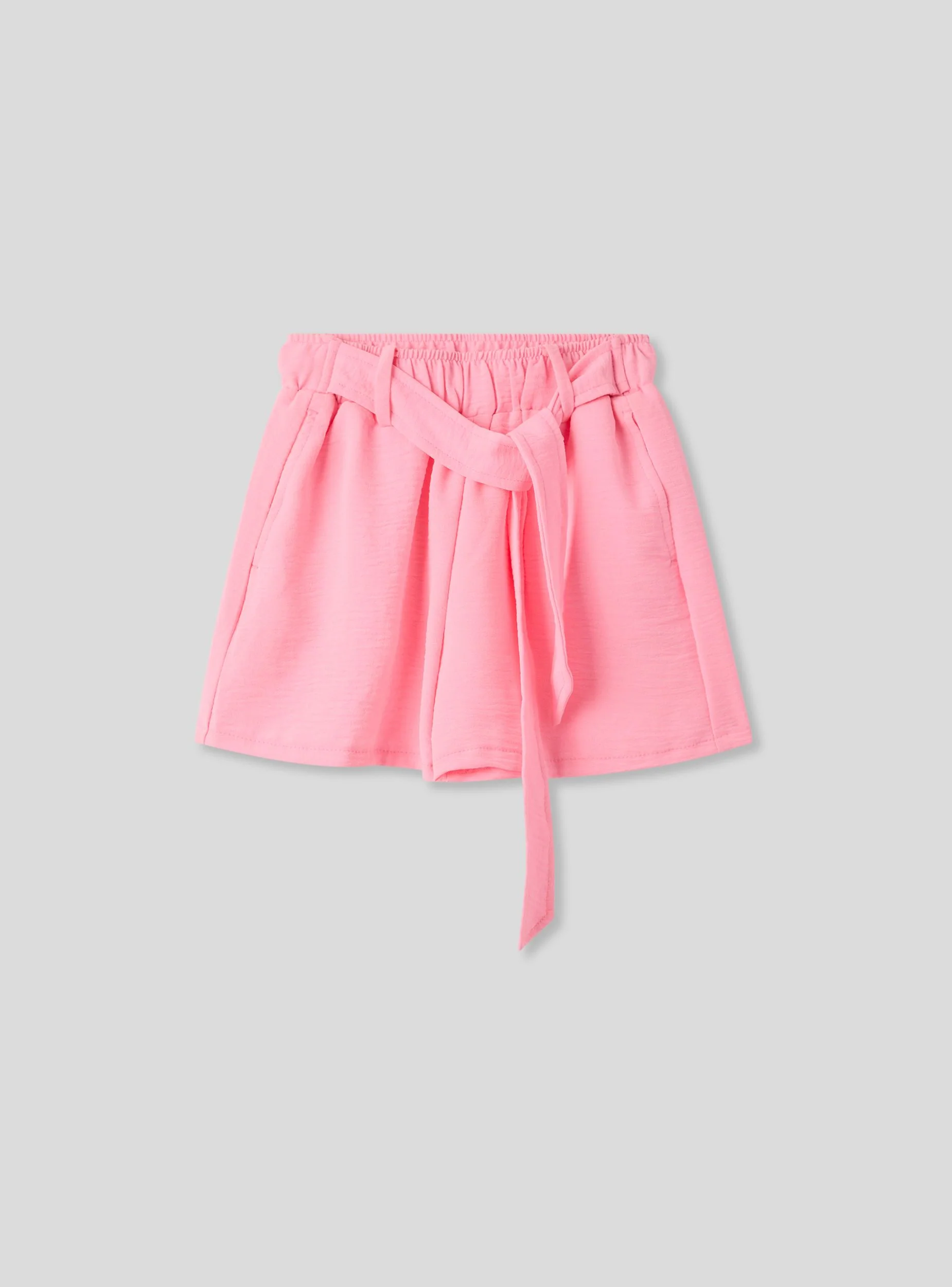 Shorts tinta unita con fusciacca - Image 5