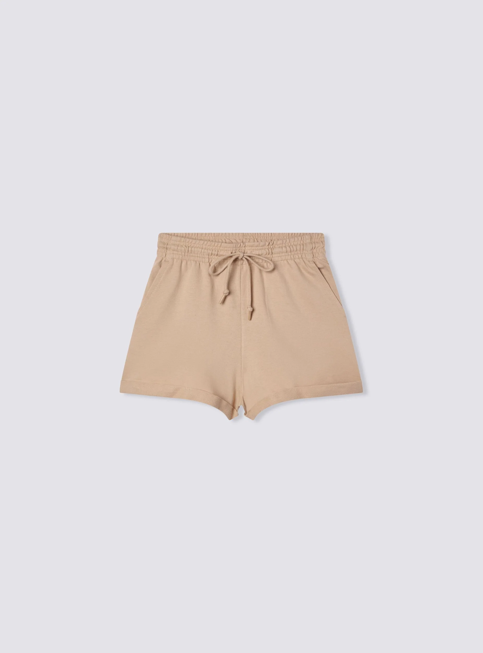 Shorts tuta a vita alta con risvolto - Image 5