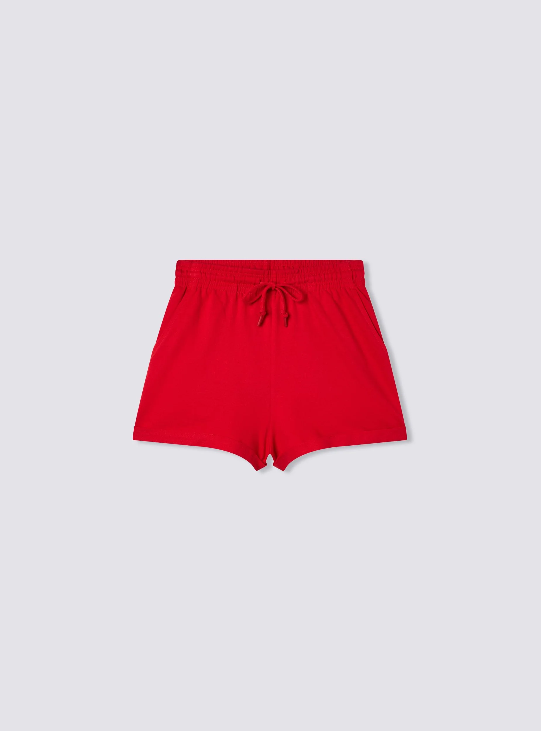 Shorts tuta a vita alta con risvolto - Image 5