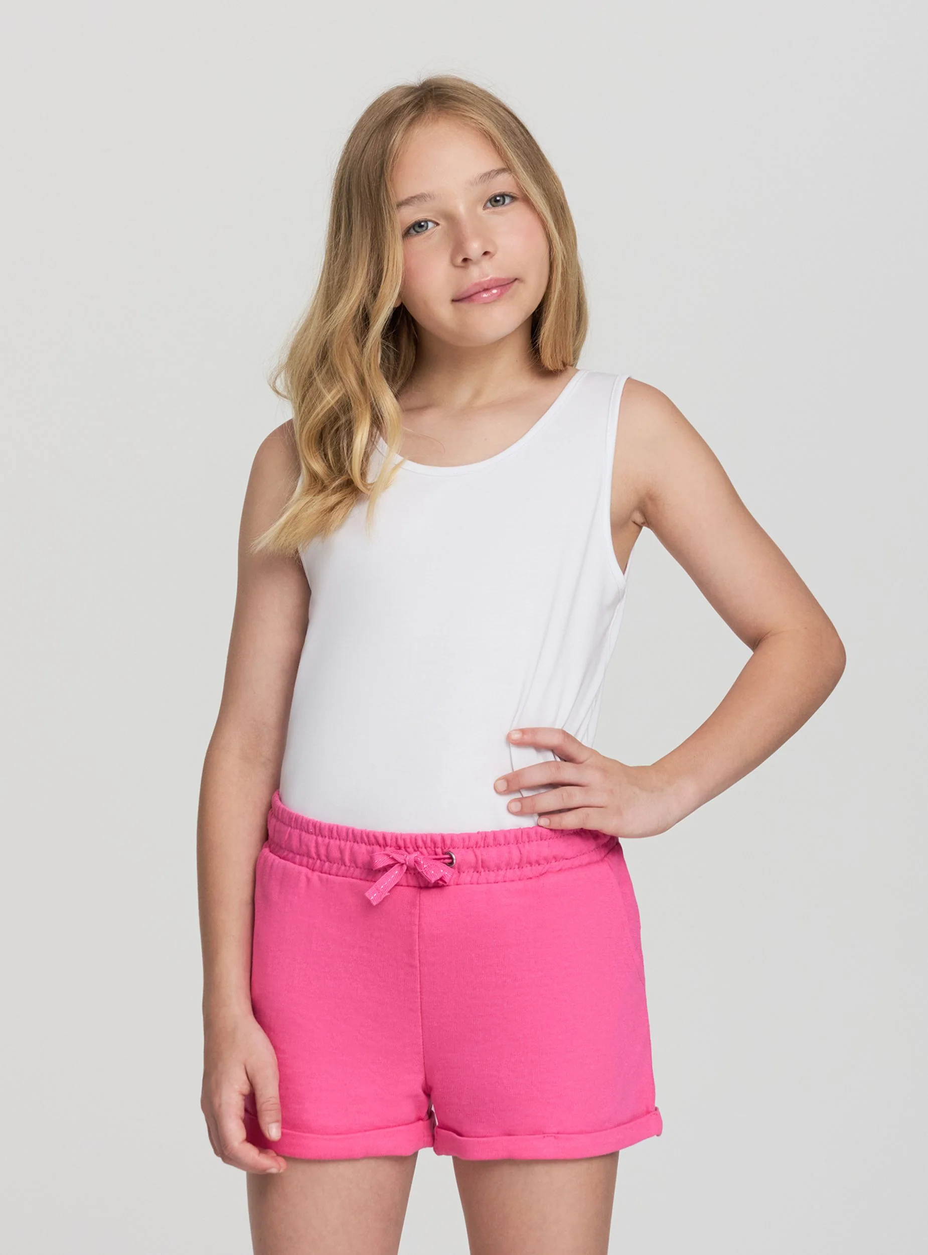 Shorts tuta con coulisse e risvolto - Image 3