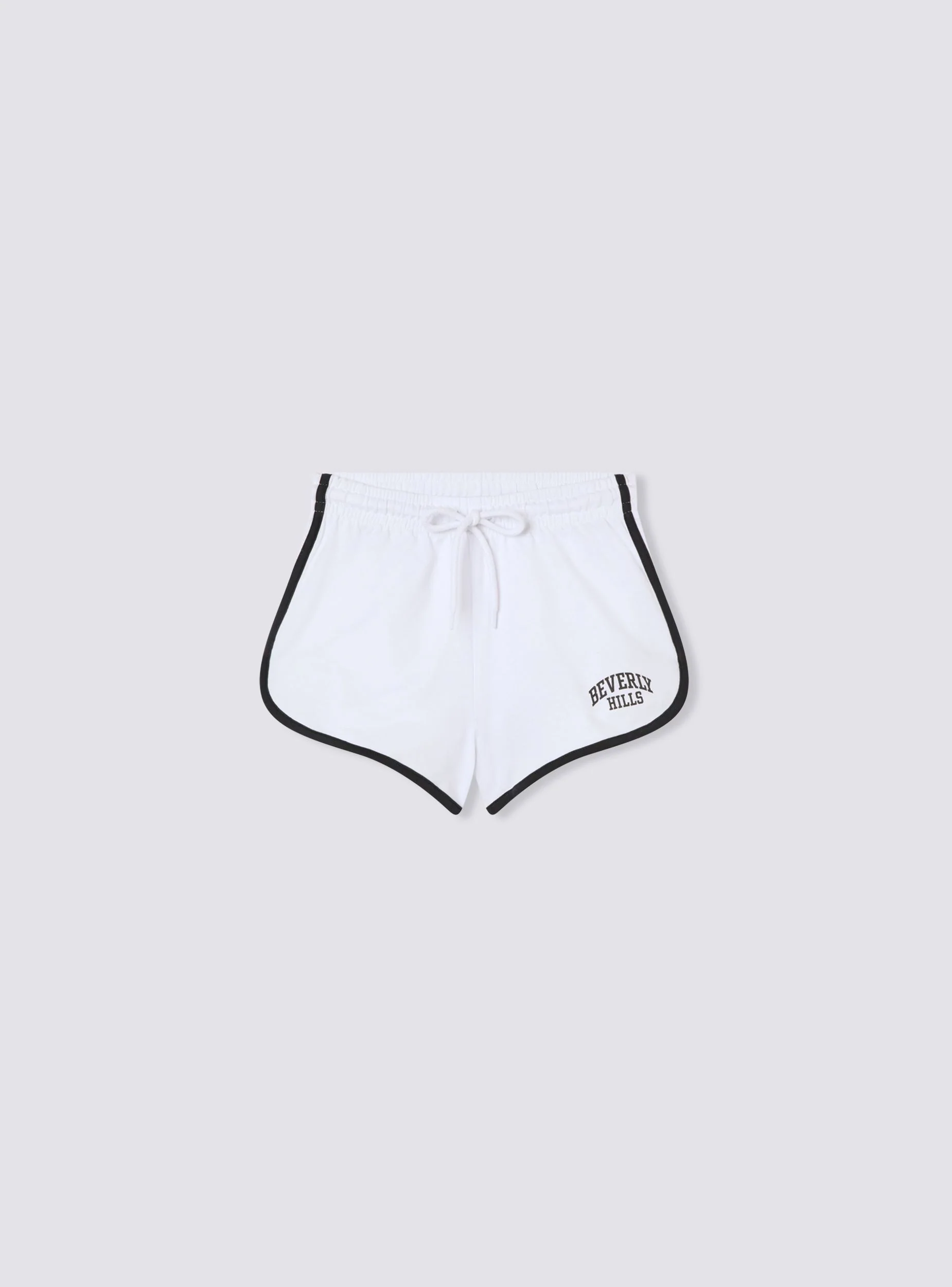 Shorts tuta leggeri con profili e stampa college - Image 5