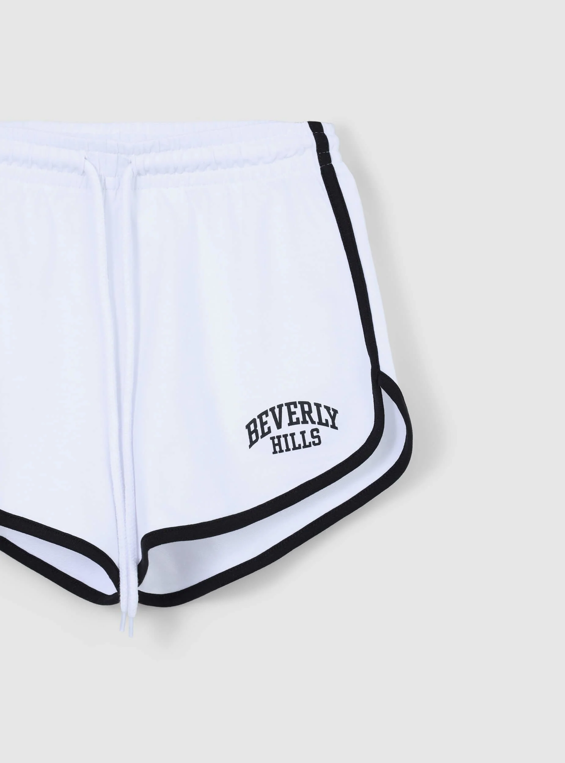 Shorts tuta leggeri con profili e stampa college - Image 7