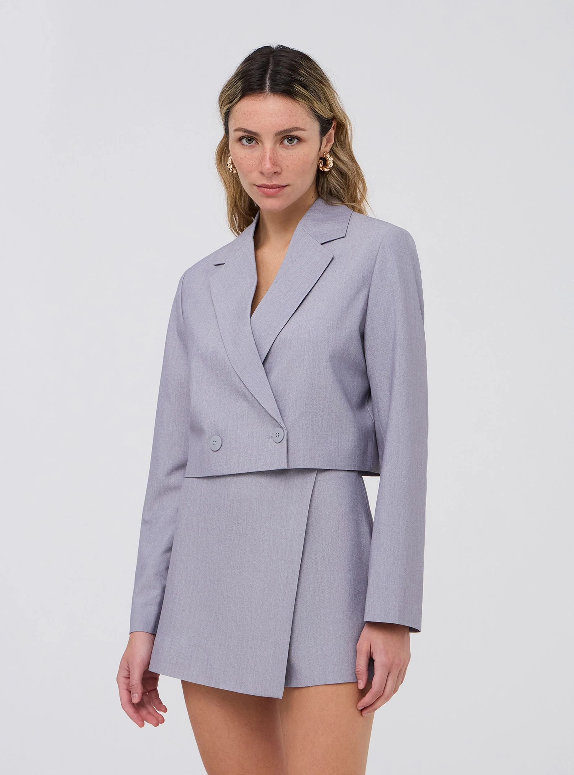 Skort asimmetrica melange