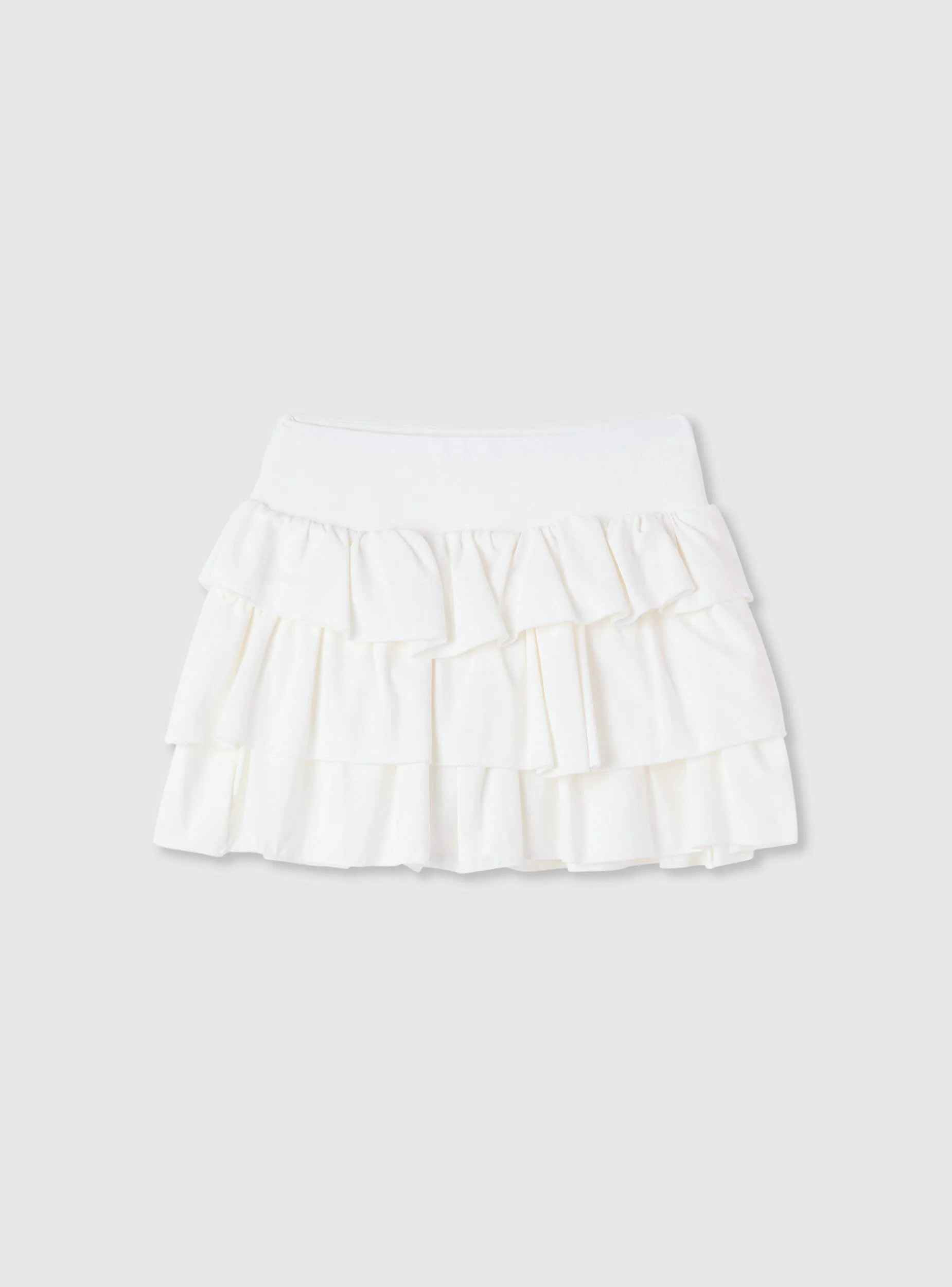 Skort con balze a tinta unita - Image 7
