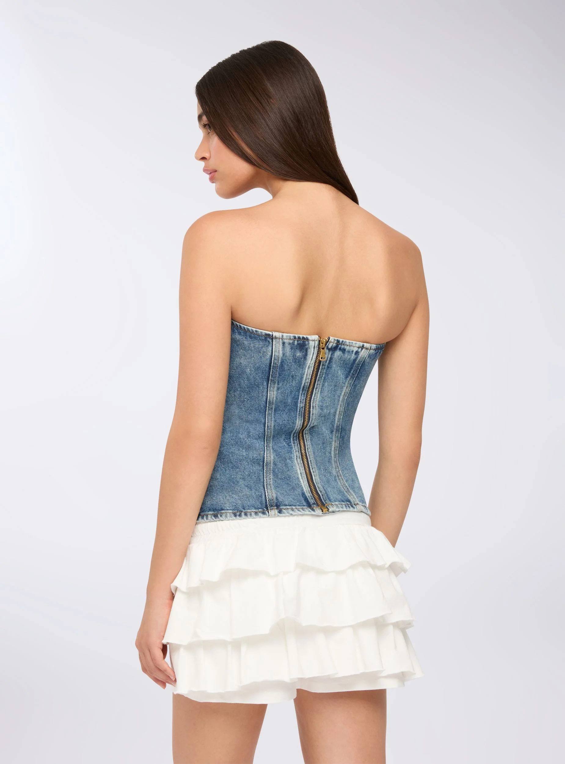 Skort con balze e coulisse - Image 4
