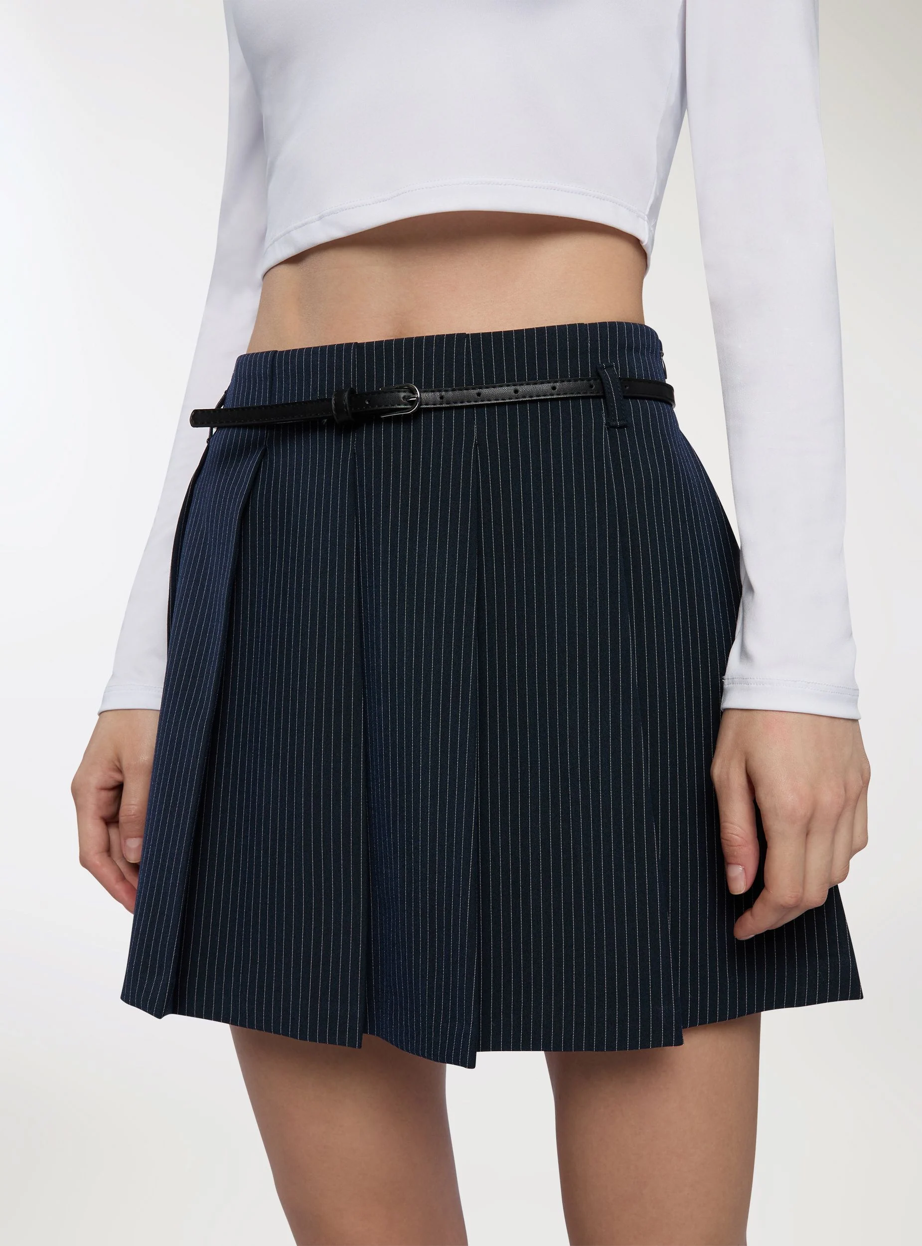 Skort con cintura gessata - Image 4
