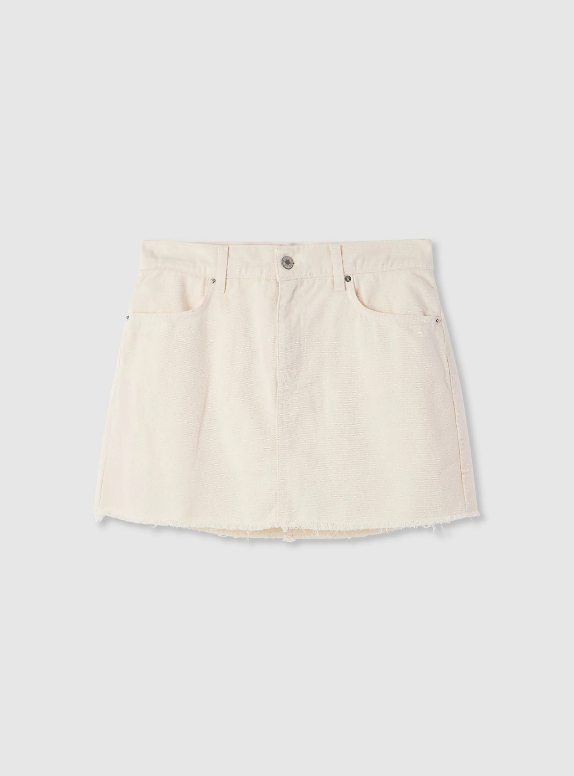 Skort in drill a tinta unita - Image 5