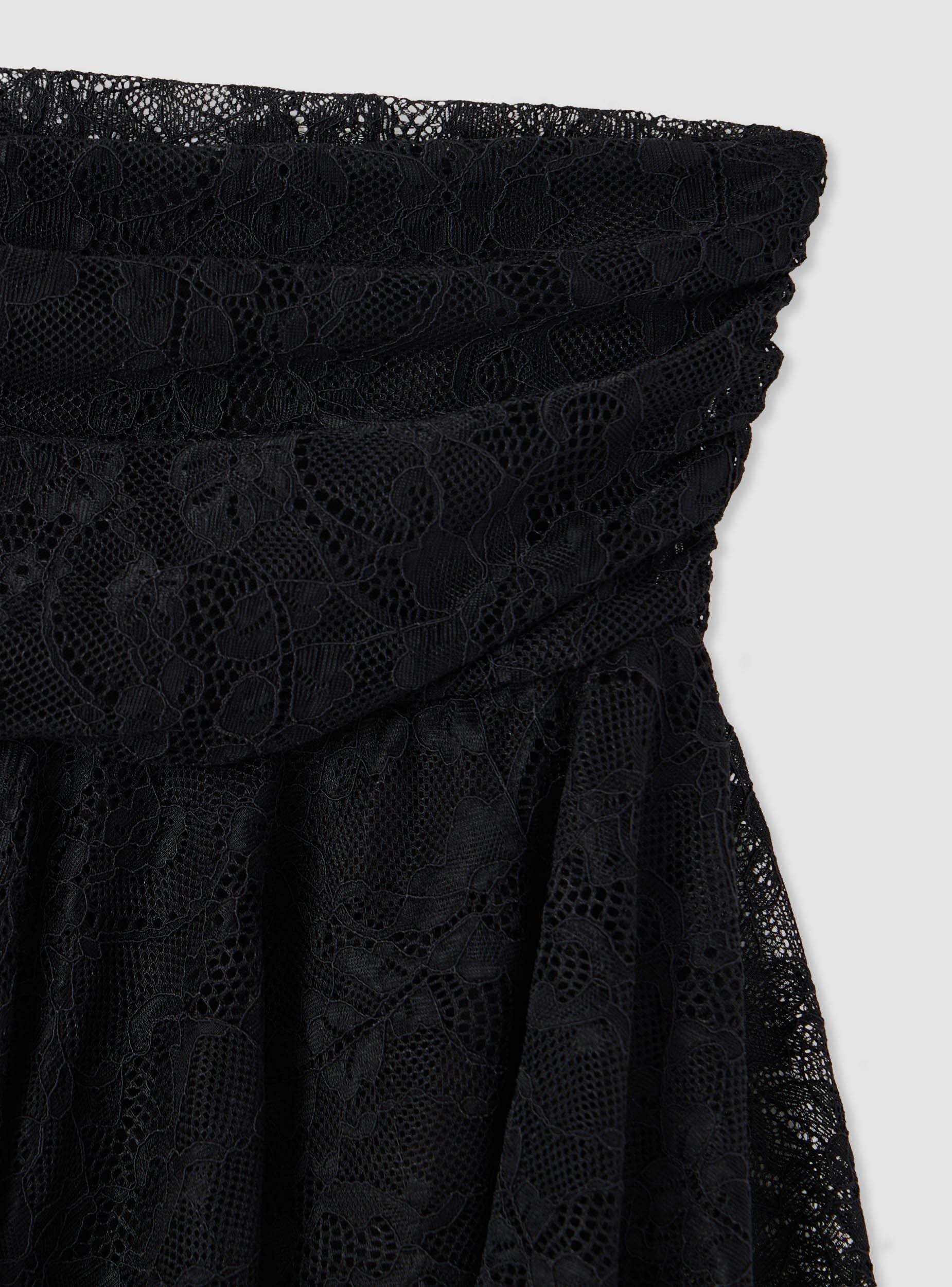 Skort in pizzo con fondo asimmetrico - Image 5