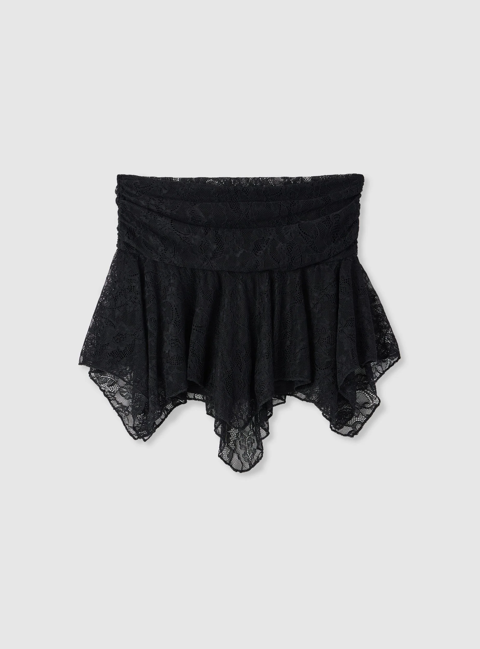 Skort in pizzo con fondo asimmetrico - Image 7