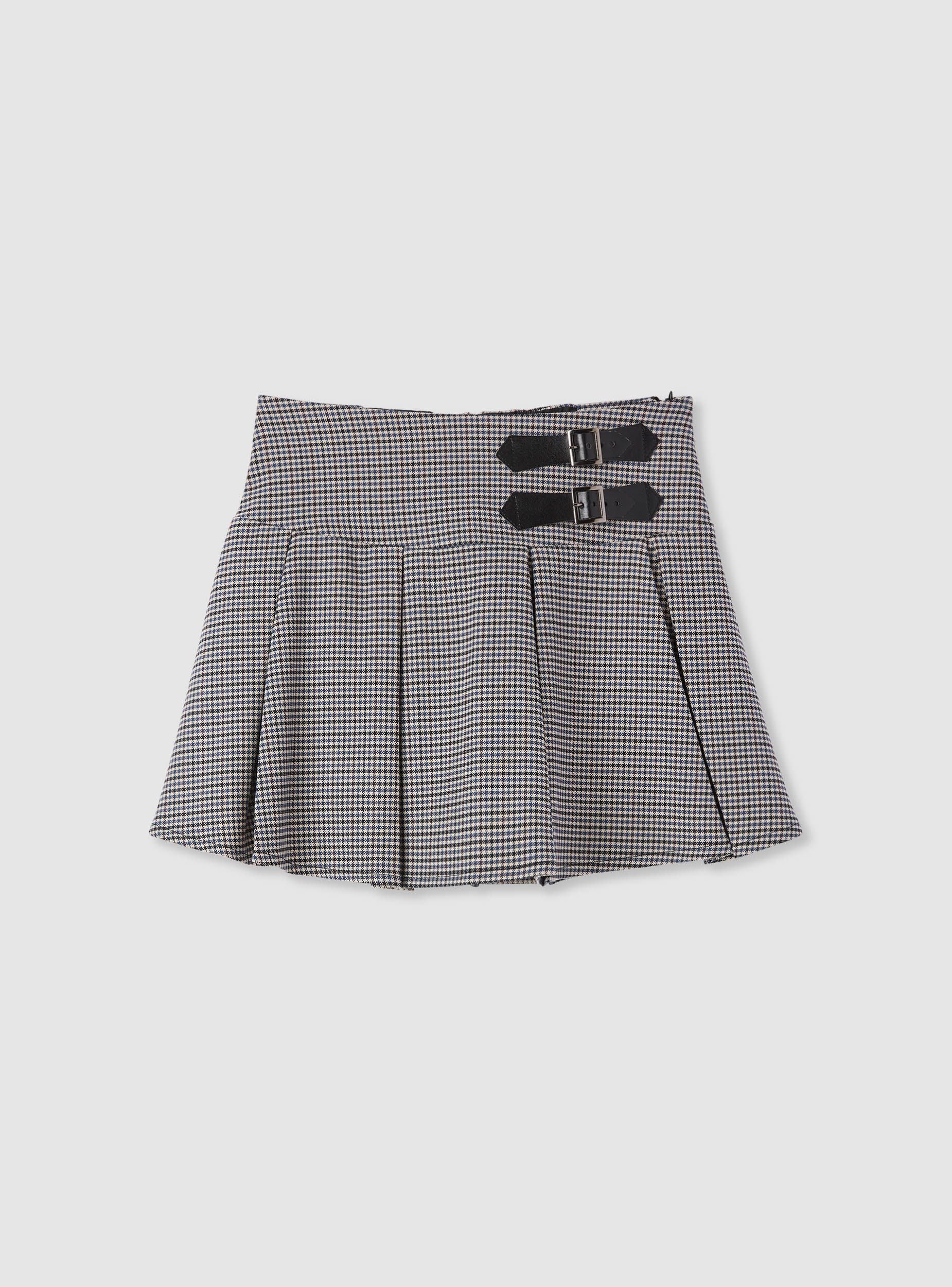 Skort mini plissé con fibbie - Image 5