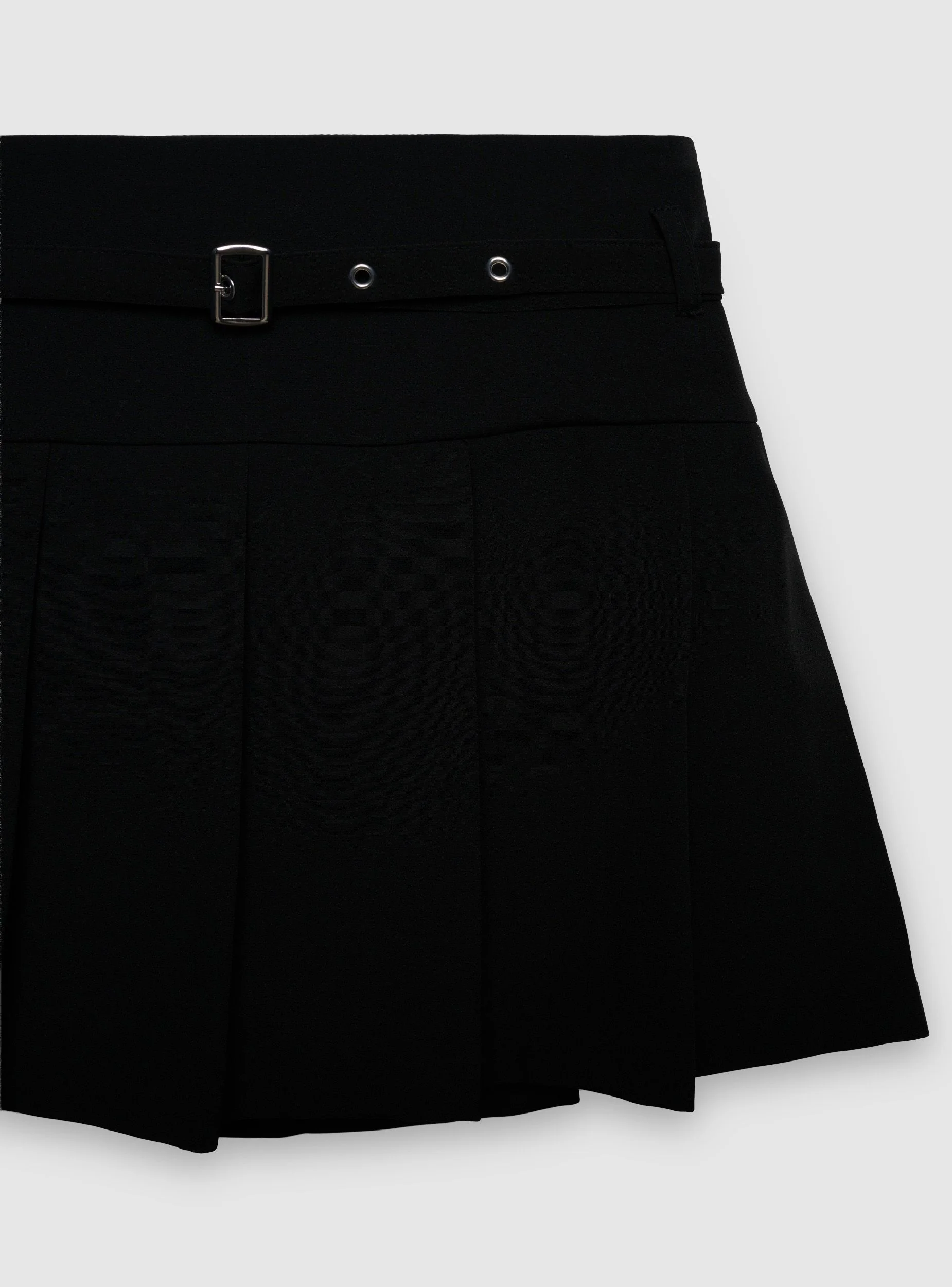 Skort plissettata con cintura - Image 7