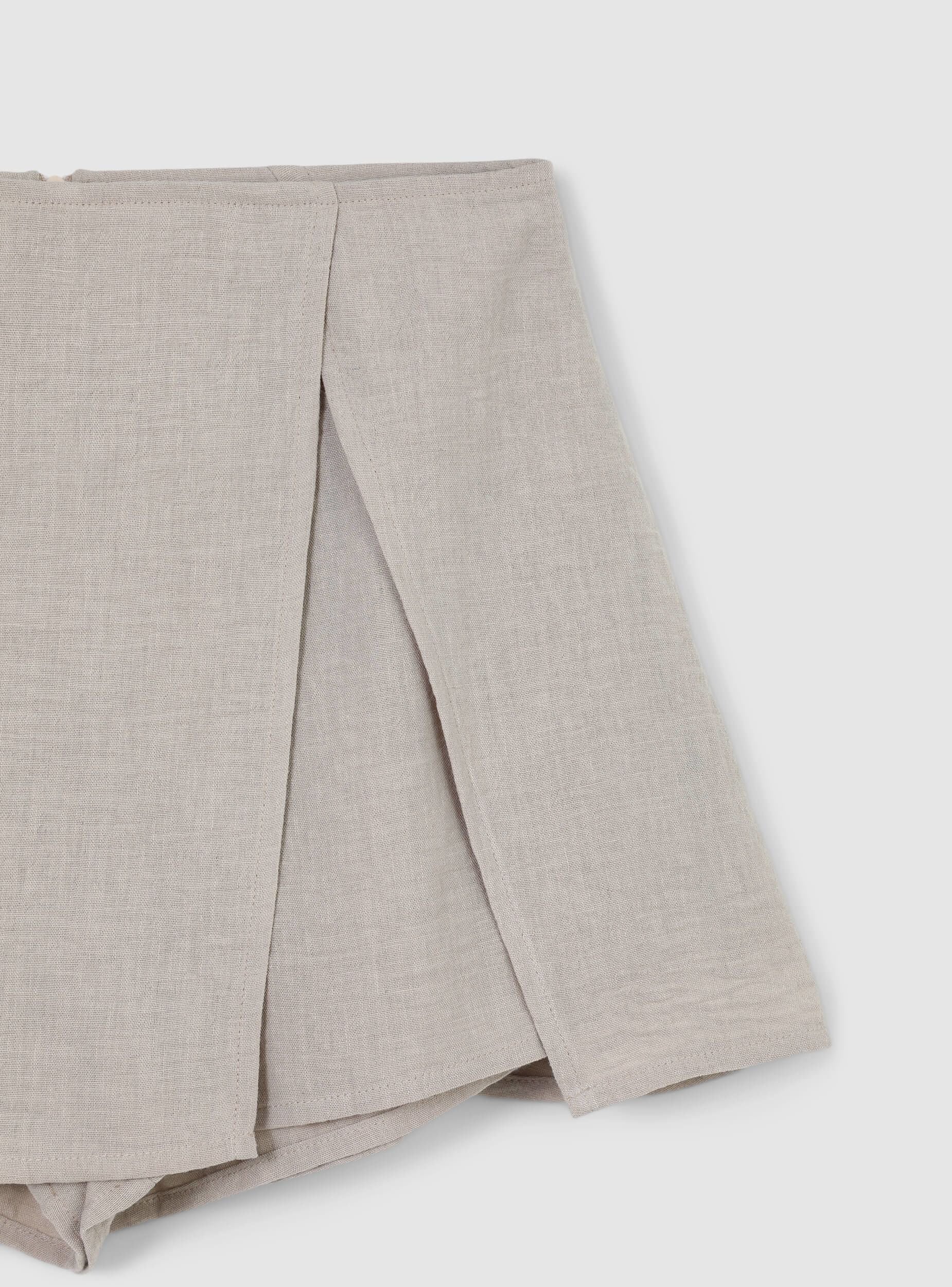 Skort tessuto leggero tinta unita - Image 6