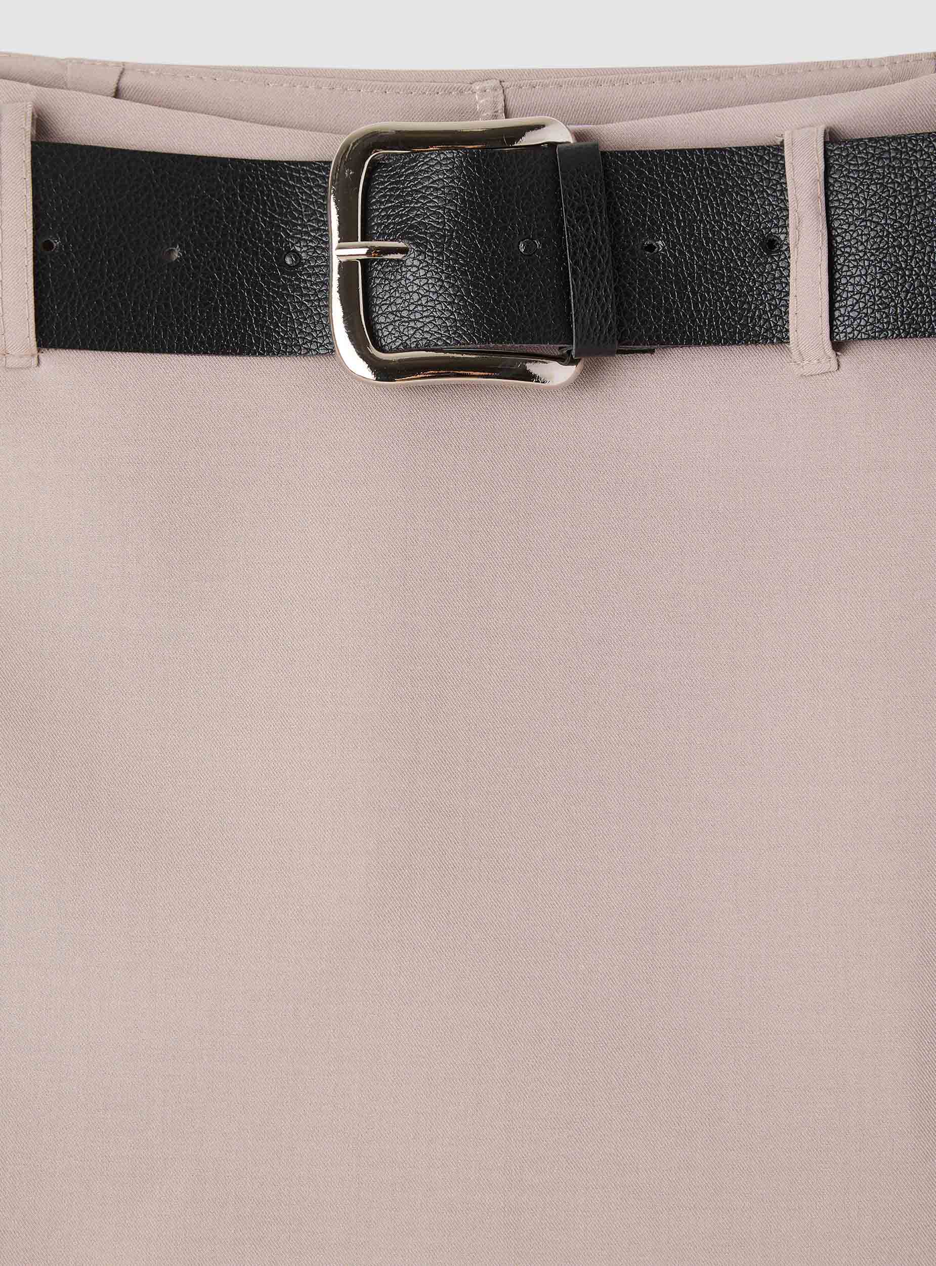 Skort tinta unita con cintura - Image 7