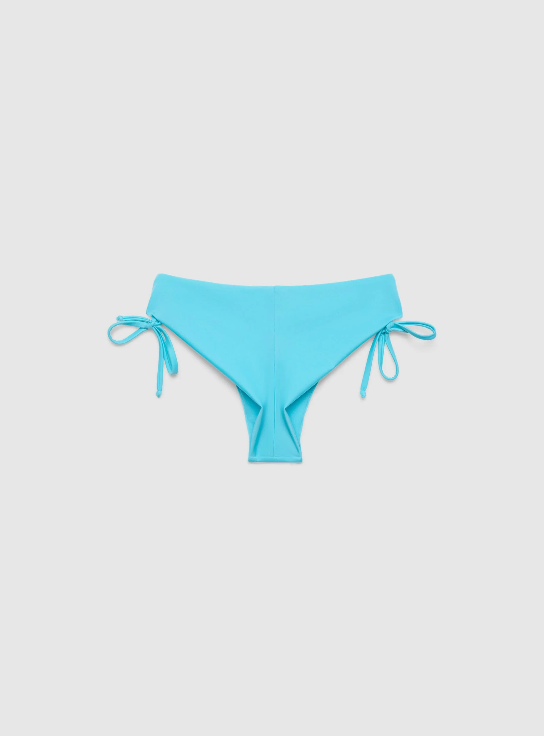 Slip bikini brasiliana con coulisse laterali tinta unita - Image 6