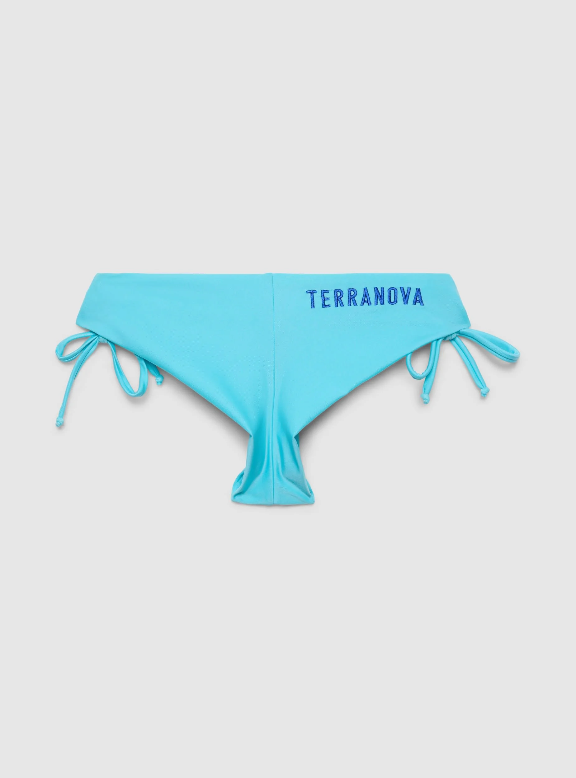 Slip bikini brasiliana con laccetti laterali e logo - Image 5