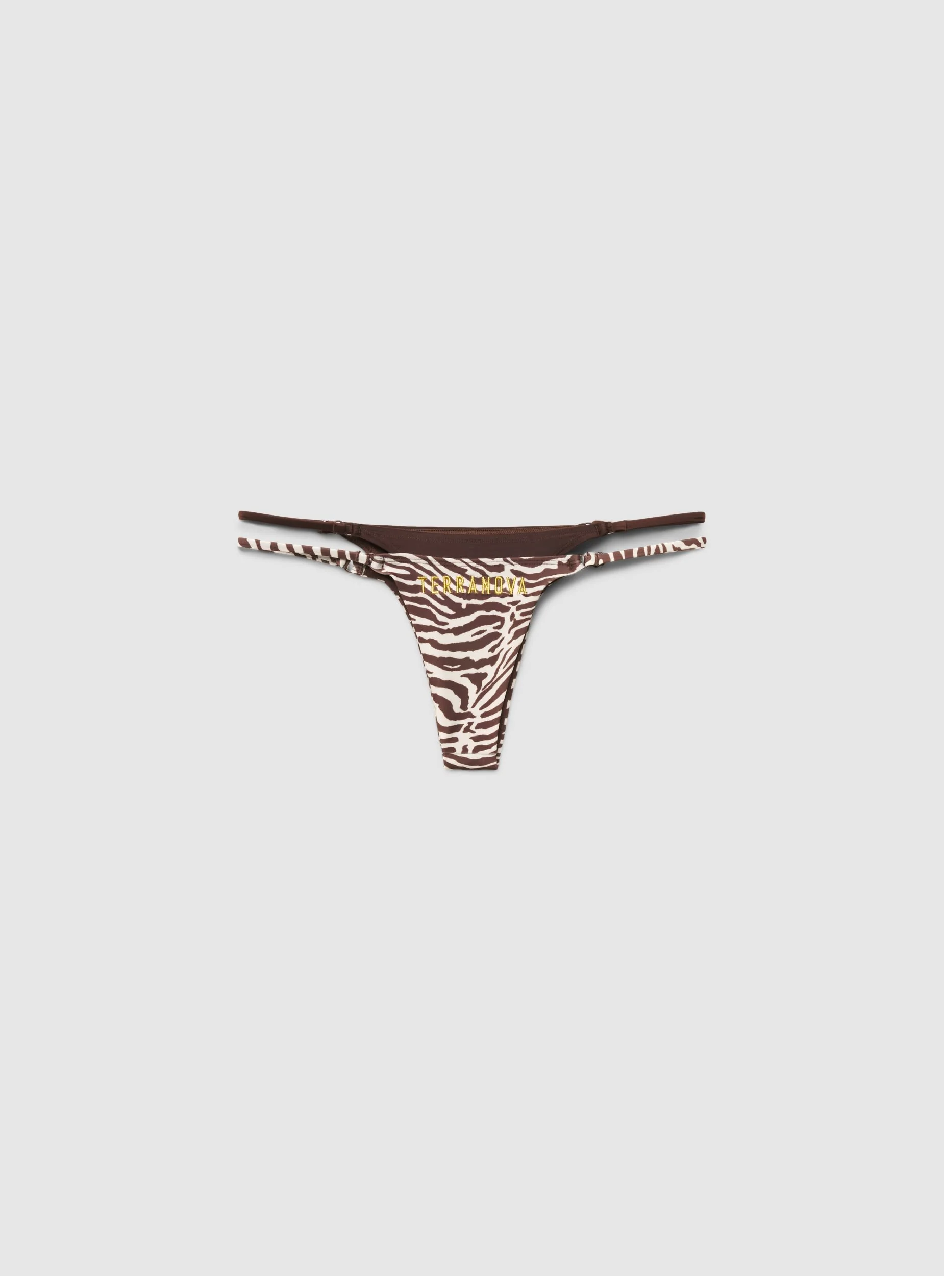 Slip bikini brasiliana con stampa zebrata - Image 2