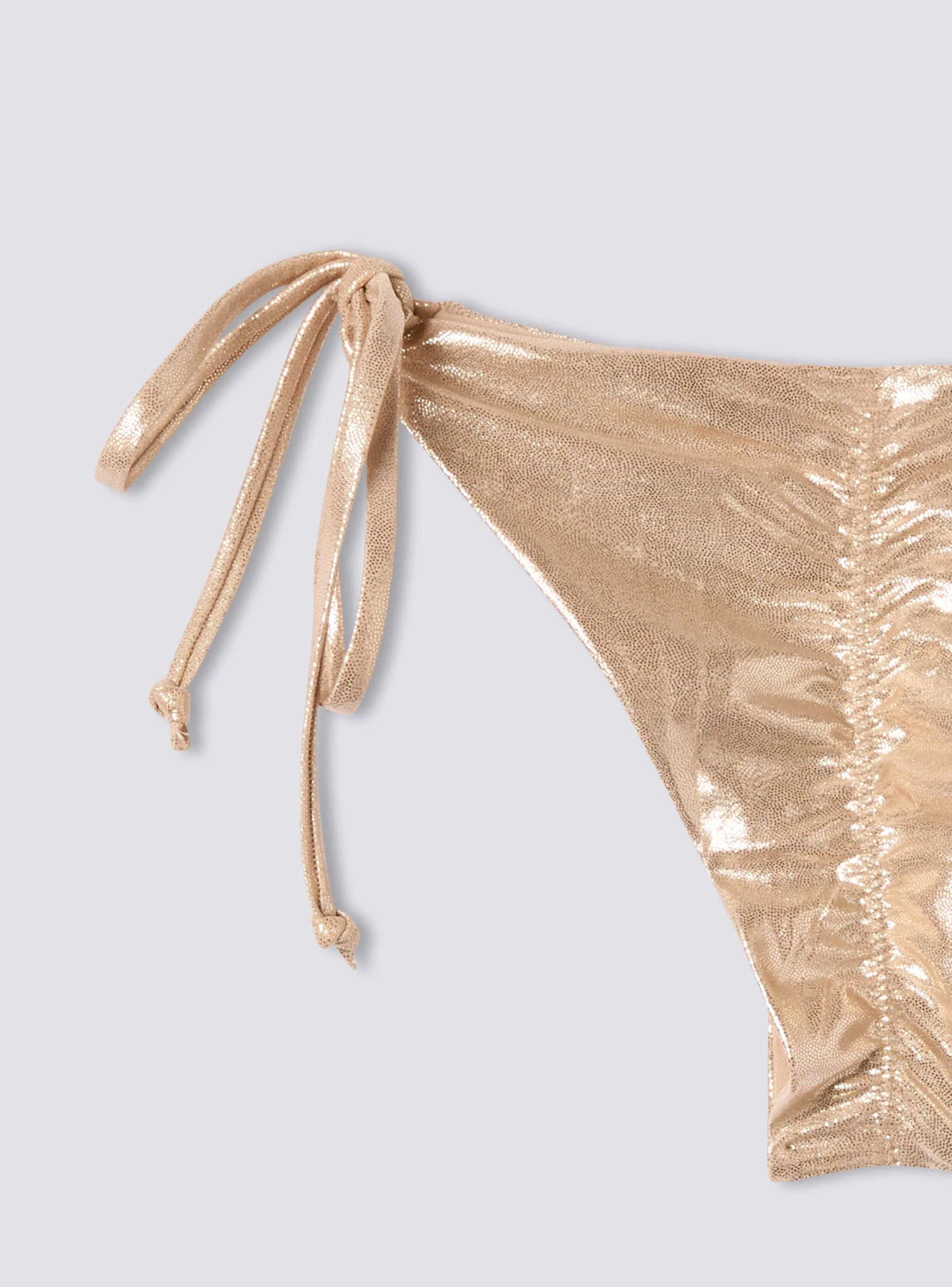 Slip bikini brasiliana effetto foil con arricciatura - Image 7