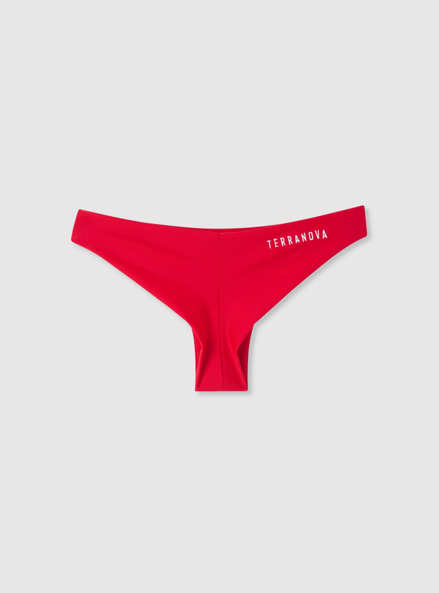 Slip bikini brasiliana tinta unita ricamo logo TRN