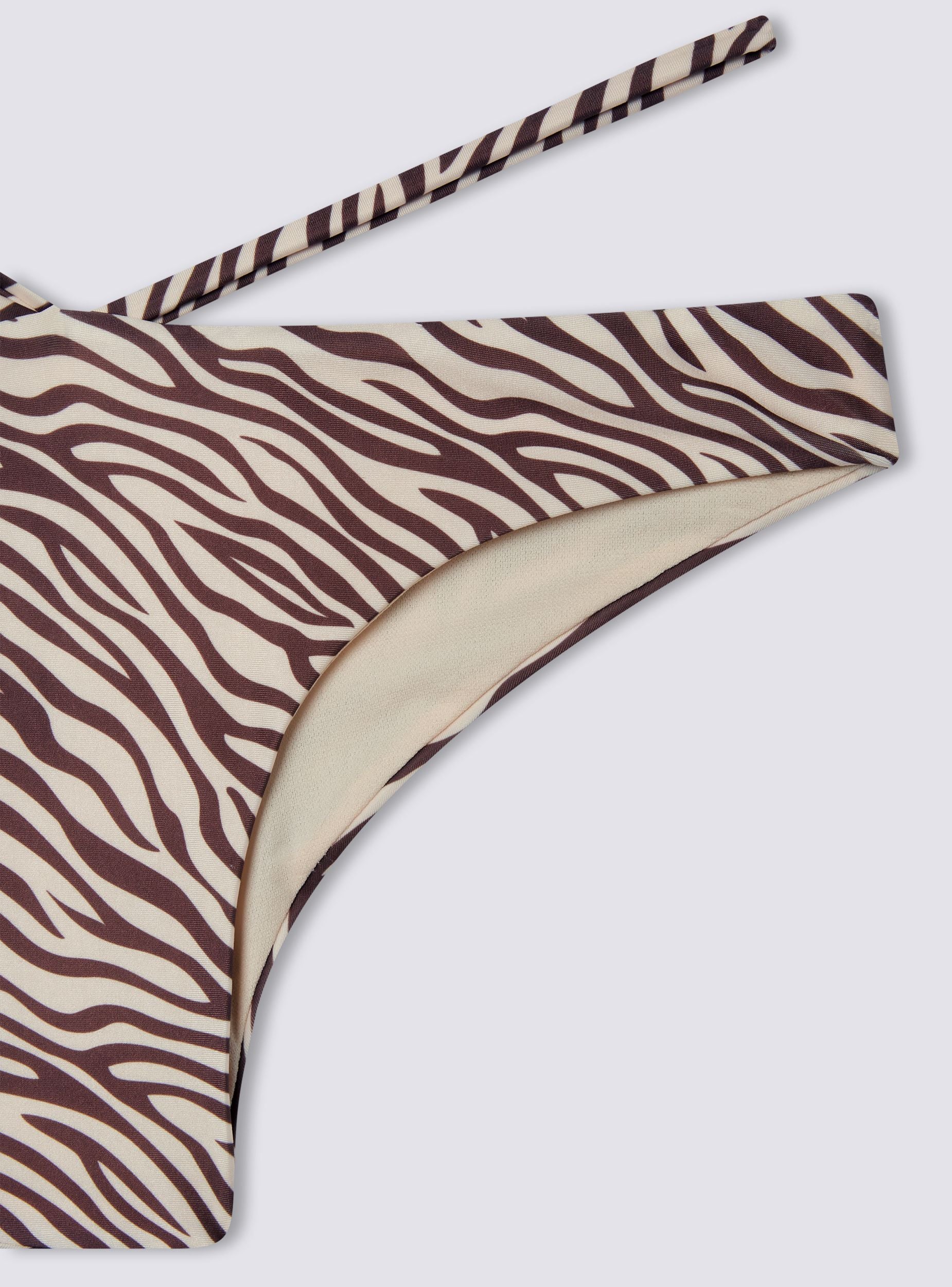 Slip bikini brasiliana zebrata con stringhe - Image 6