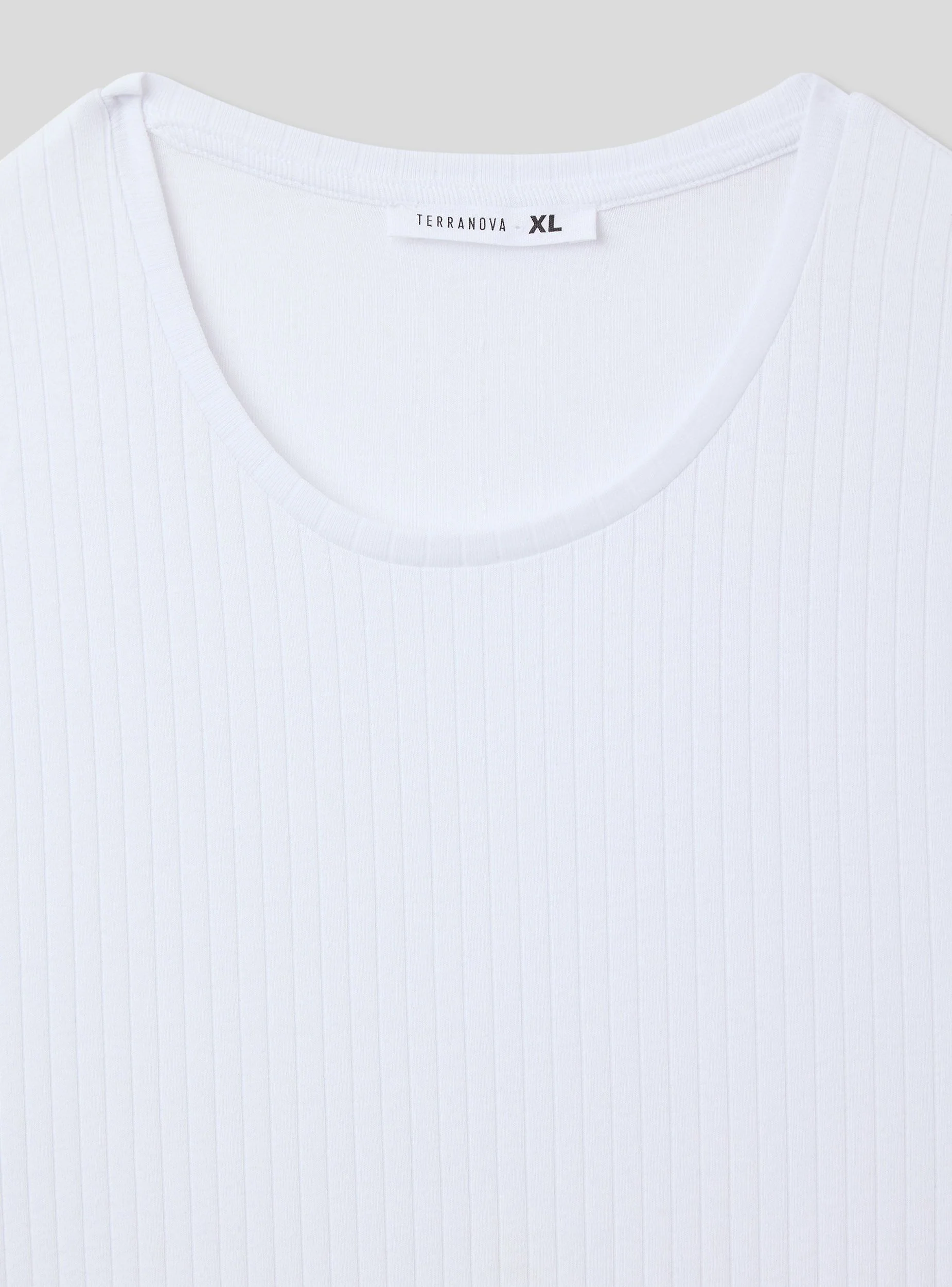 T-shirt a costina tinta unita - Image 5