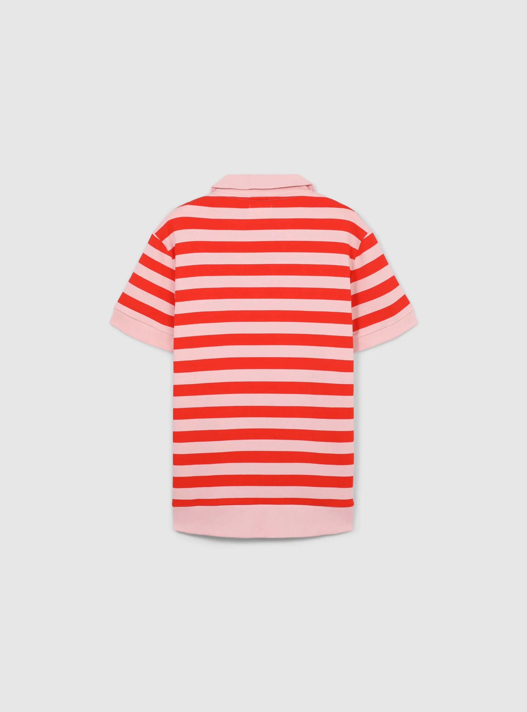 T-shirt a costine a righe con scollo derby TRNPOPLAB - Image 7