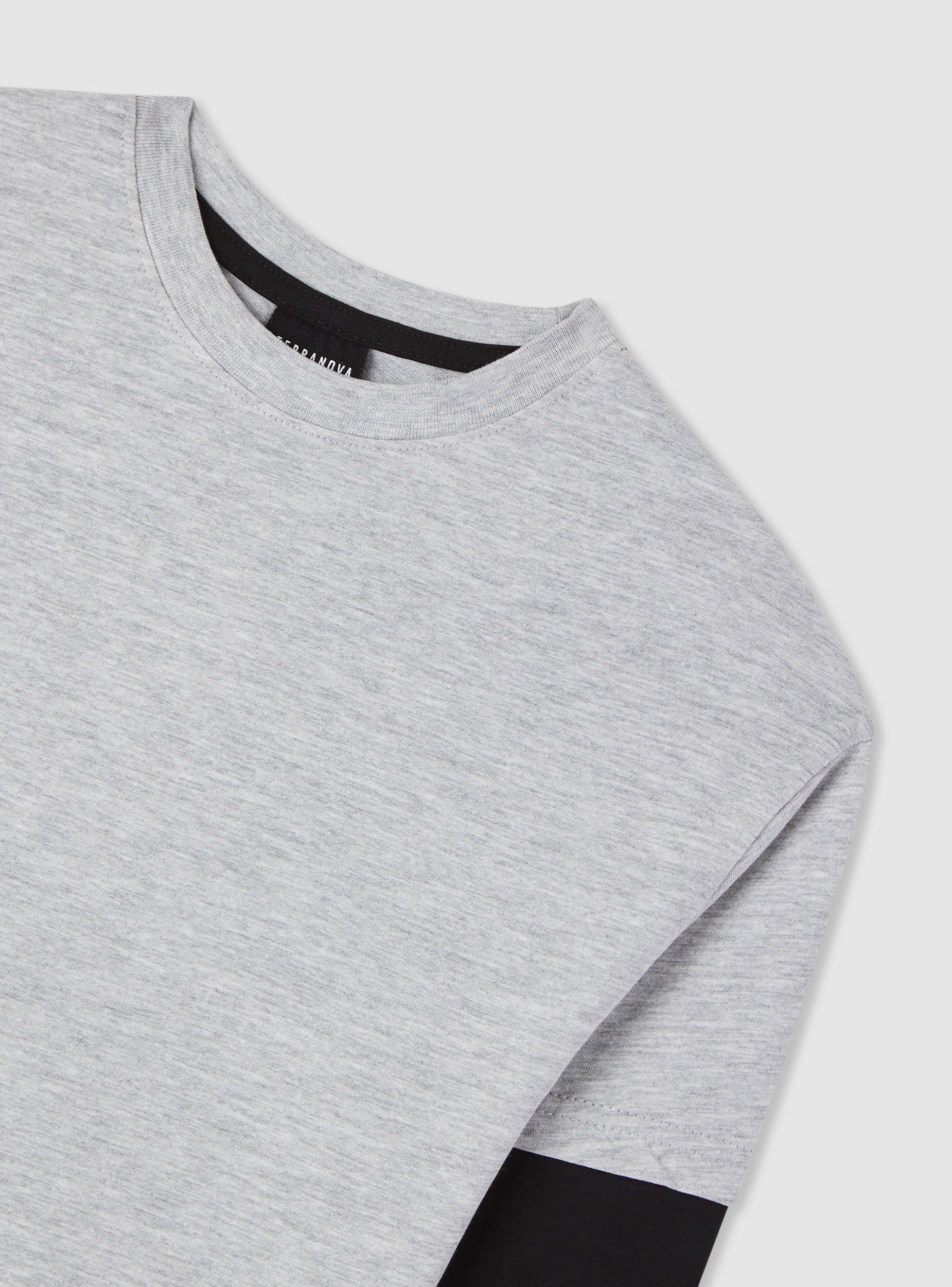 T-shirt a maniche lunghe bicolor - Image 6