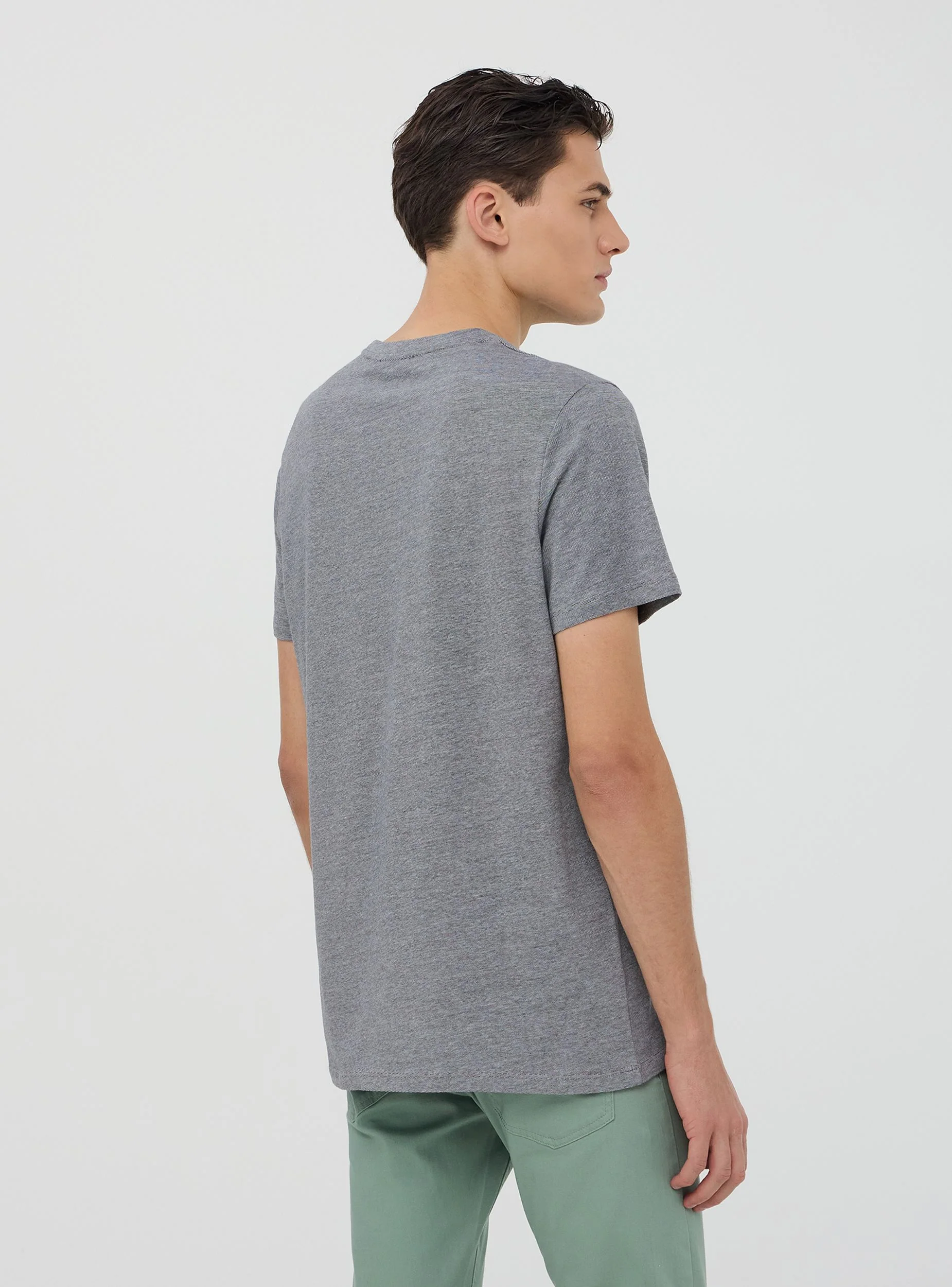 T-shirt a micro righe - Image 3