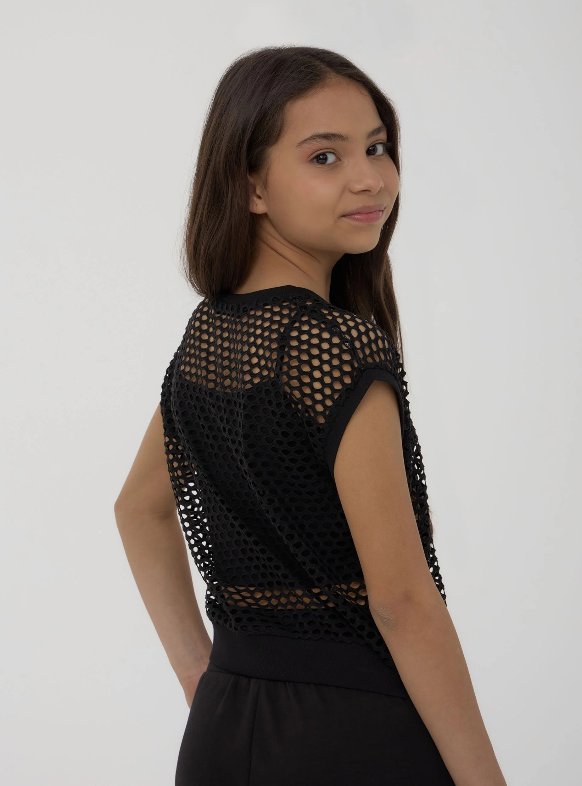 T-shirt a rete con canotta - Image 3
