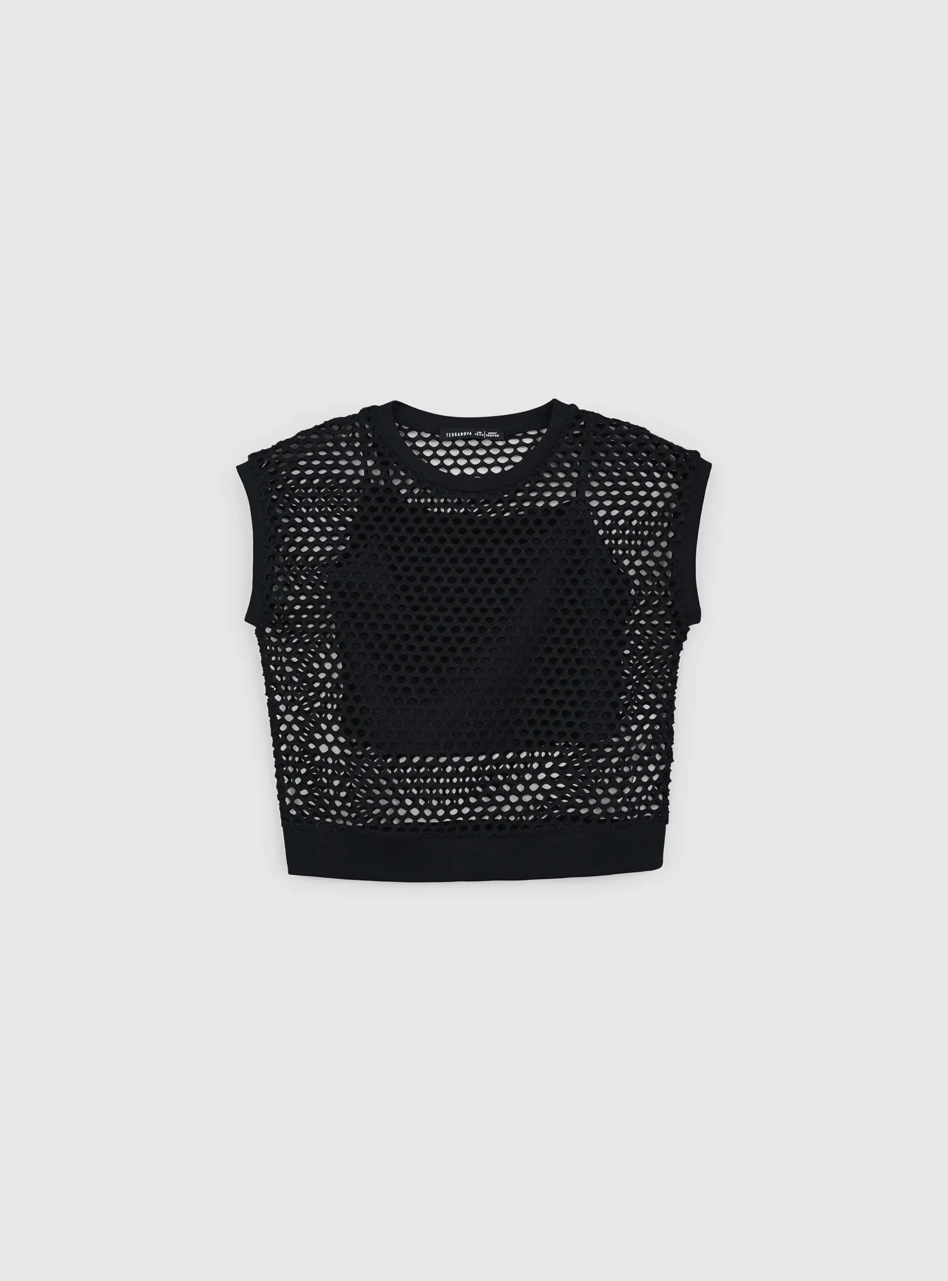 T-shirt a rete con canotta - Image 4