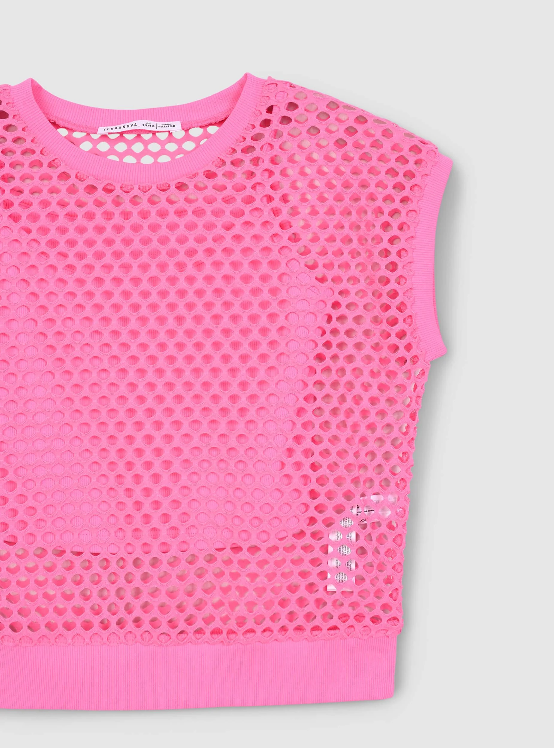 T-shirt a rete con canotta - Image 4