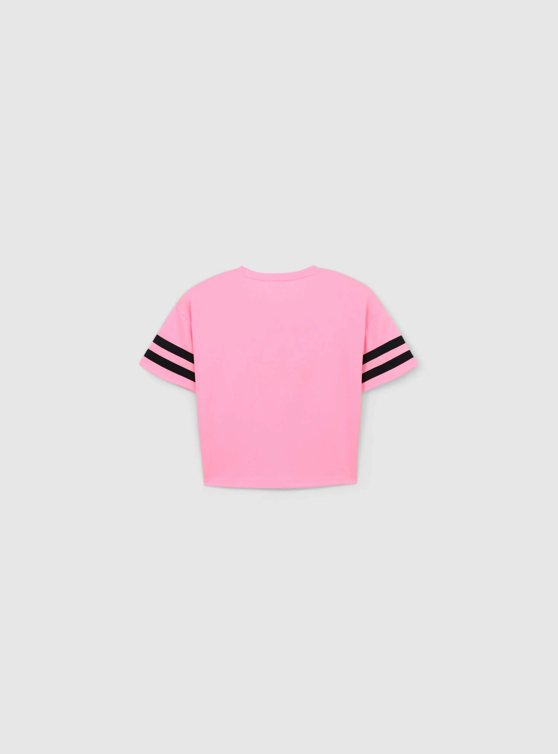 T-shirt a rete con stampa e bande - Image 6