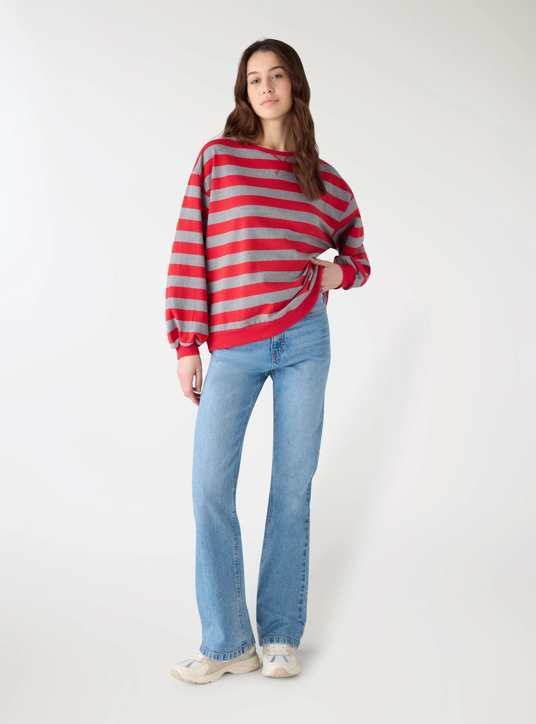 T-shirt a righe a maniche lunghe - Image 2
