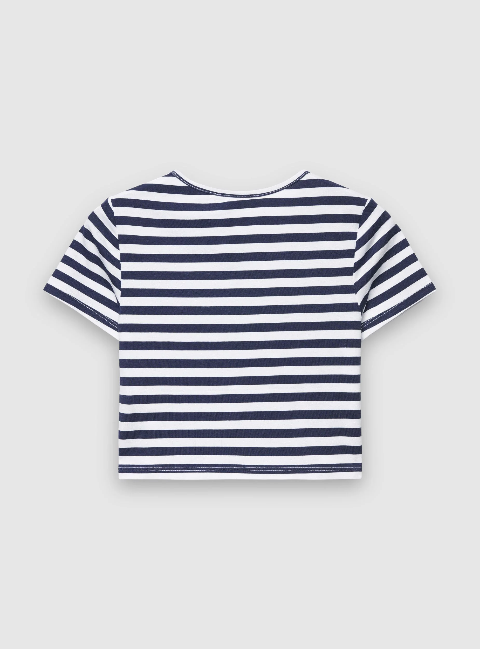T-shirt a righe con cut-out - Image 5