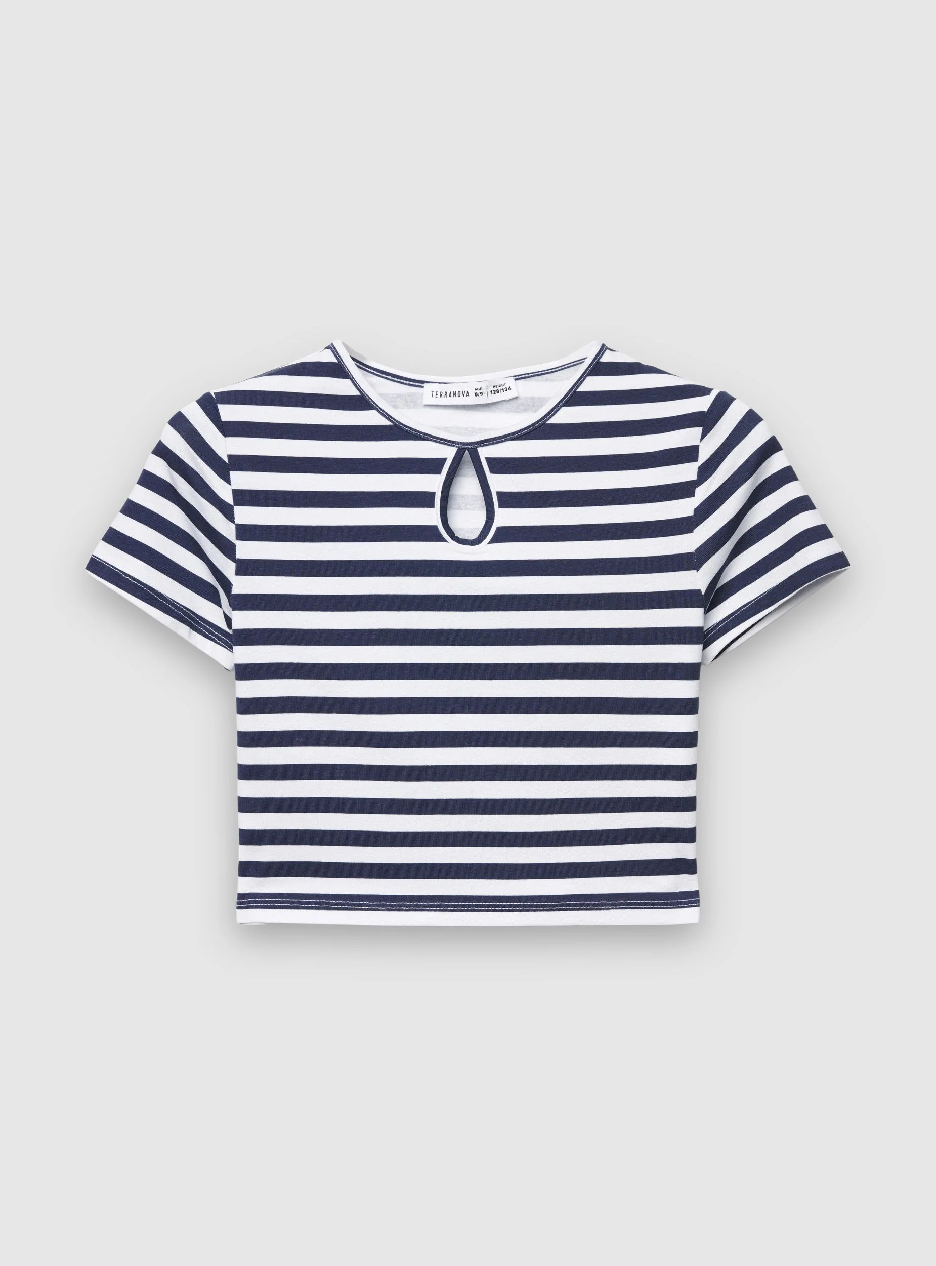T-shirt a righe con cut-out - Image 6