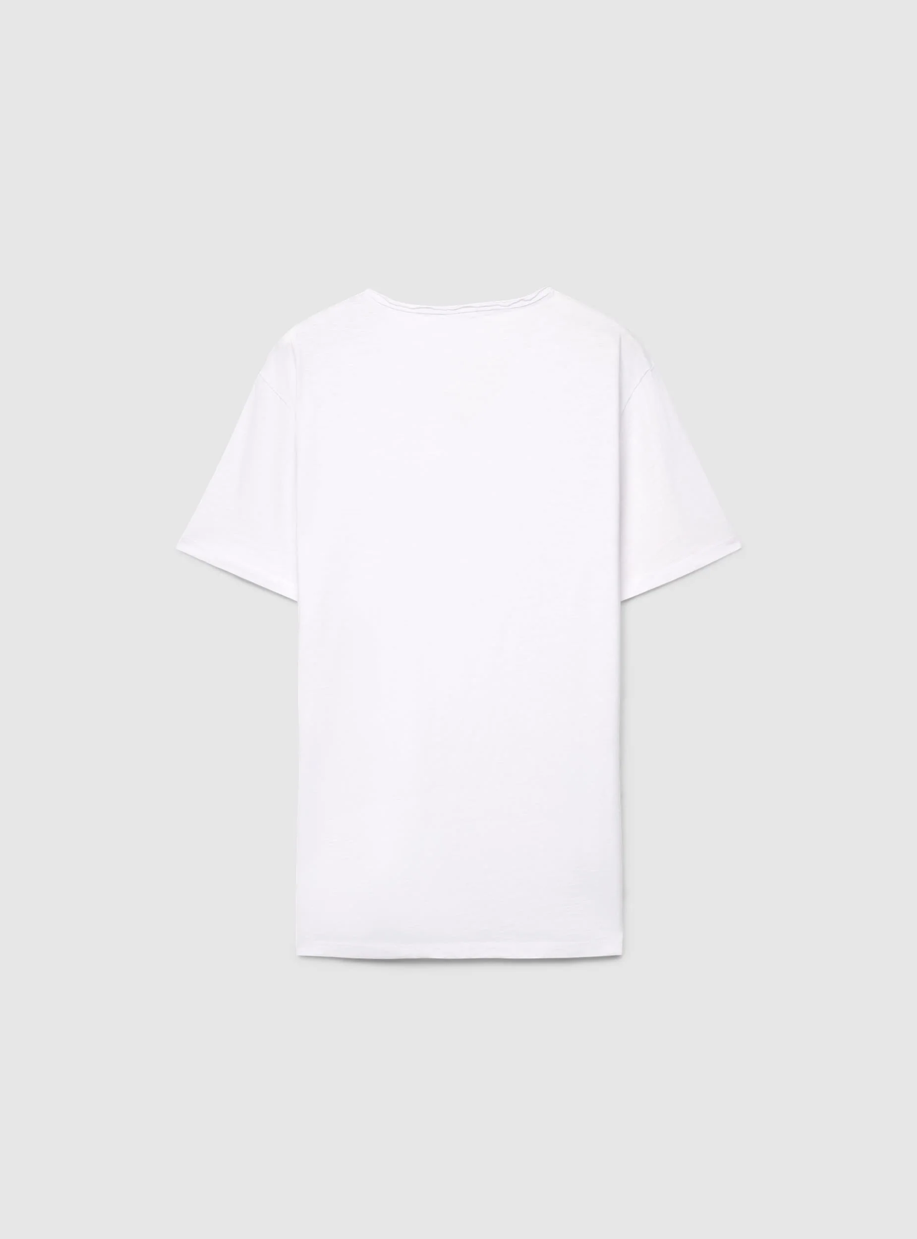 T-shirt a tinta unita con collo serafino - Image 6