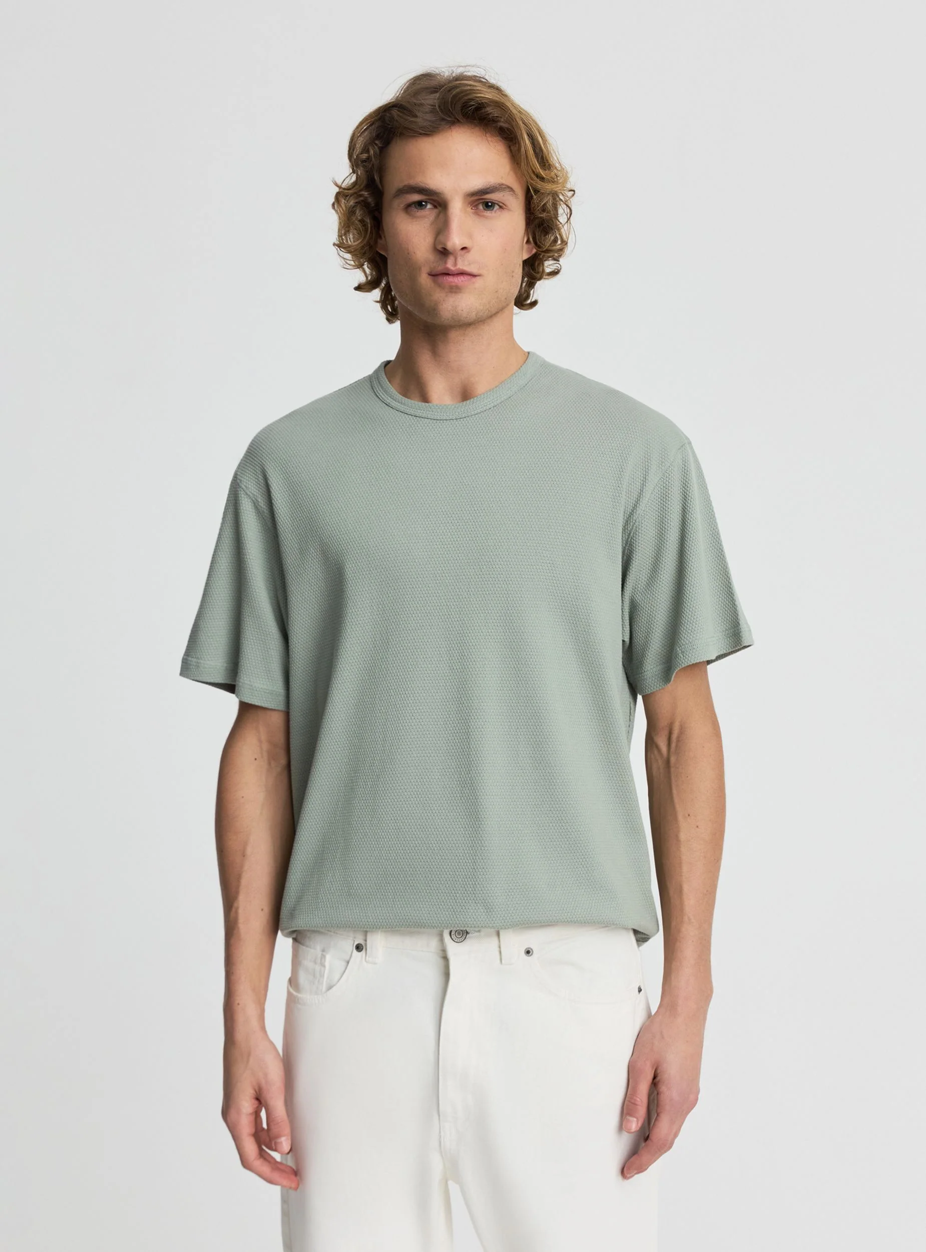 T-shirt a tinta unita con scollo tondo - Image 2