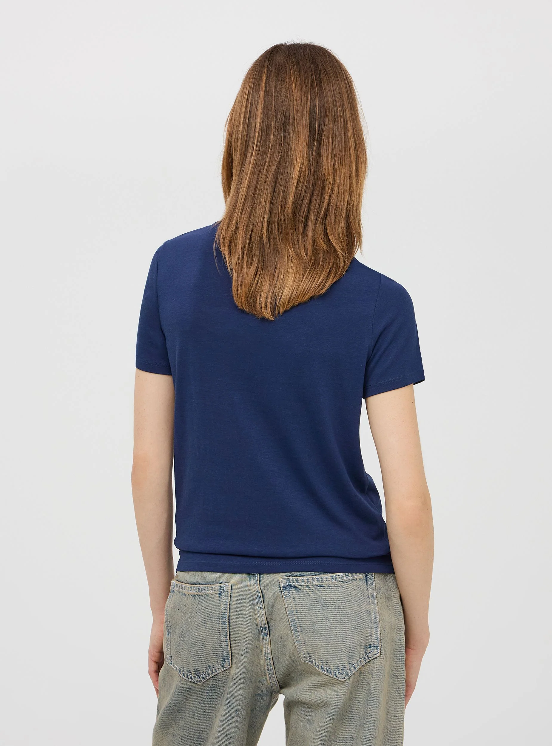T-shirt a tinta unita girocollo - Image 2