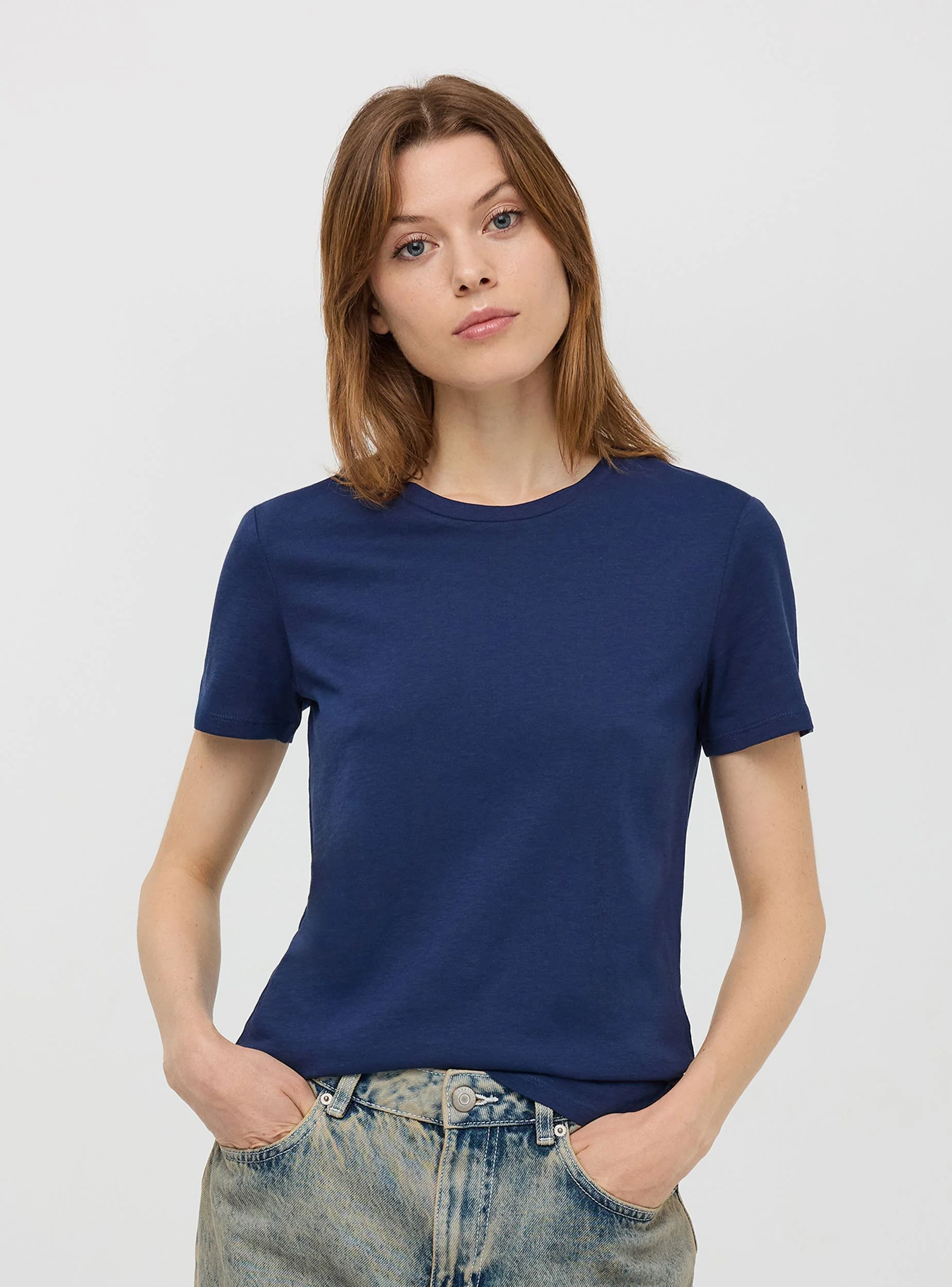 T-shirt a tinta unita girocollo - Image 3