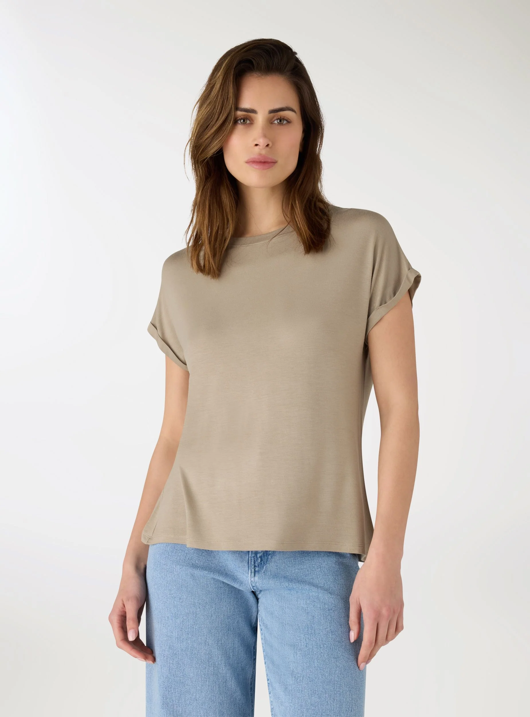 T-shirt ampia a tinta unita - Image 3
